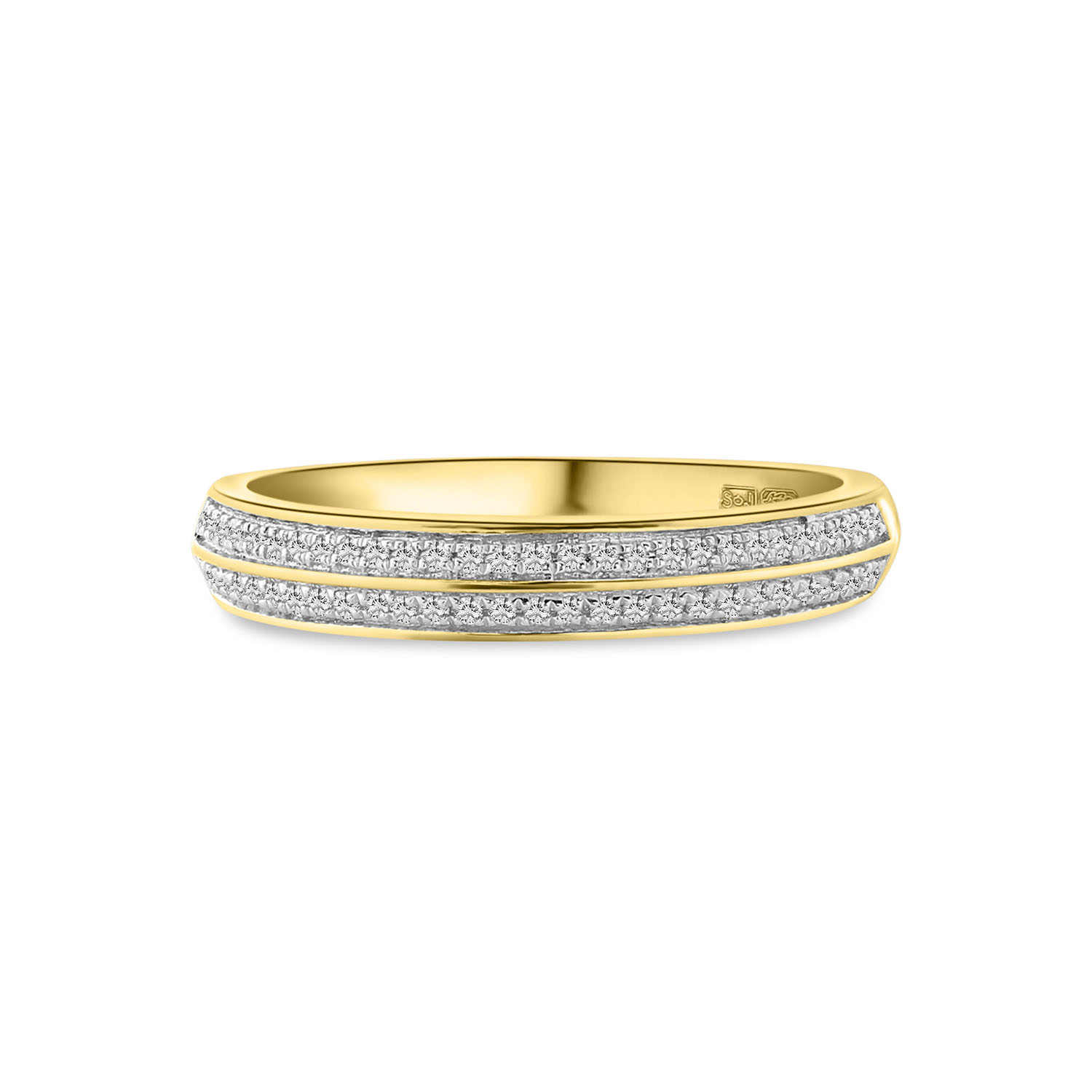 Geelgouden ring met diamanten R480-RR100141ADI-Y