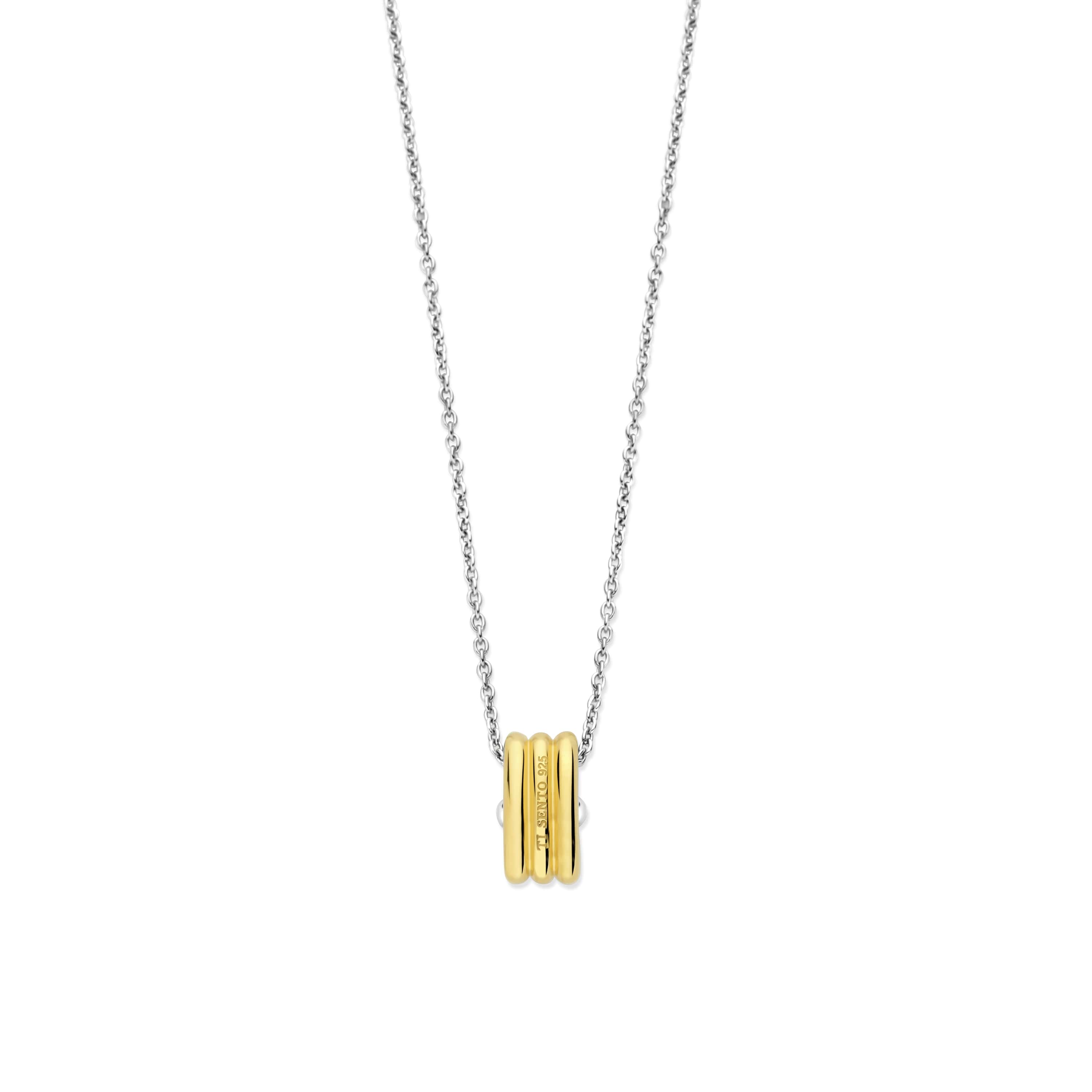 Ketting met gold plated hanger - 34057ZY