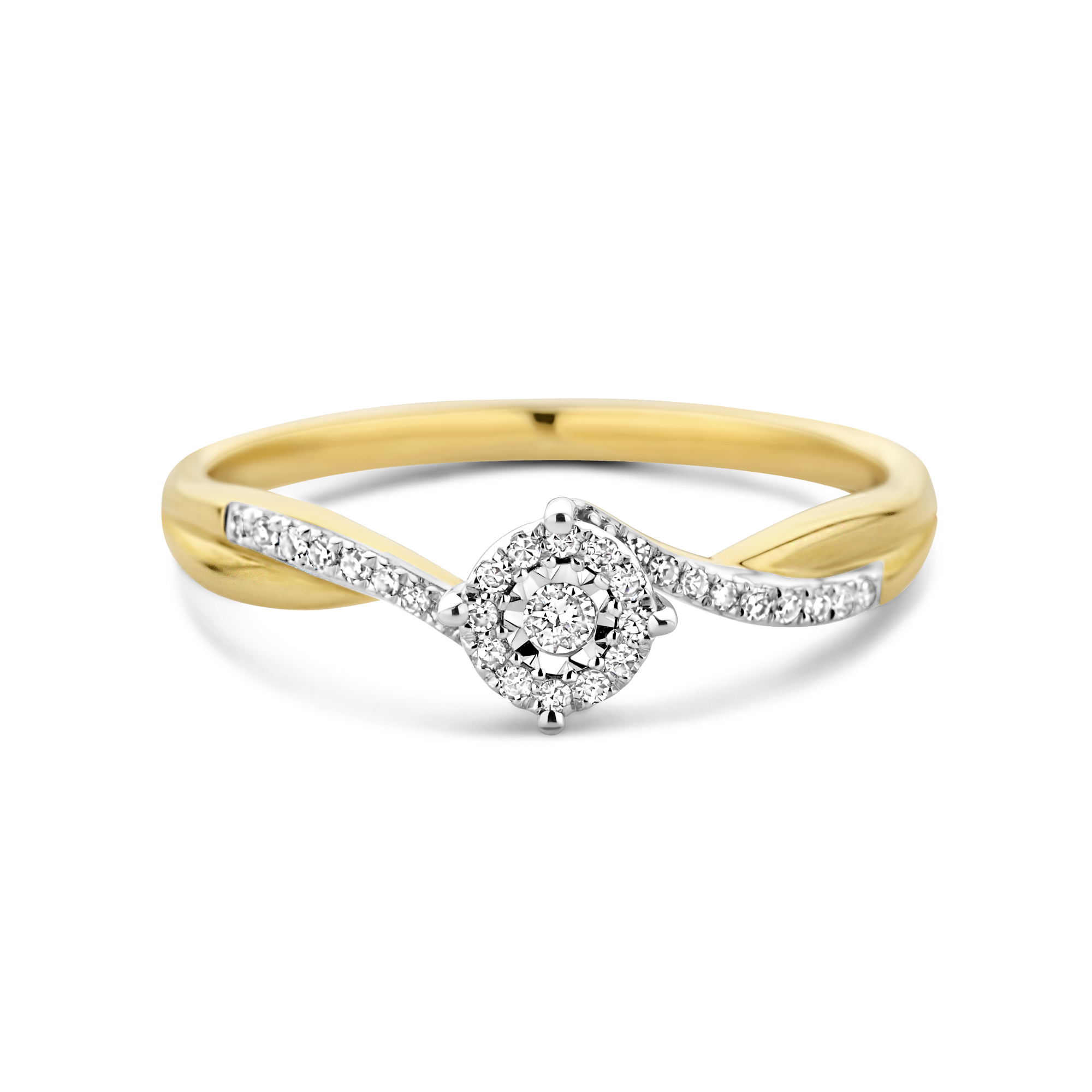Geelgouden ring met diamanten R092-59056R009-YW
