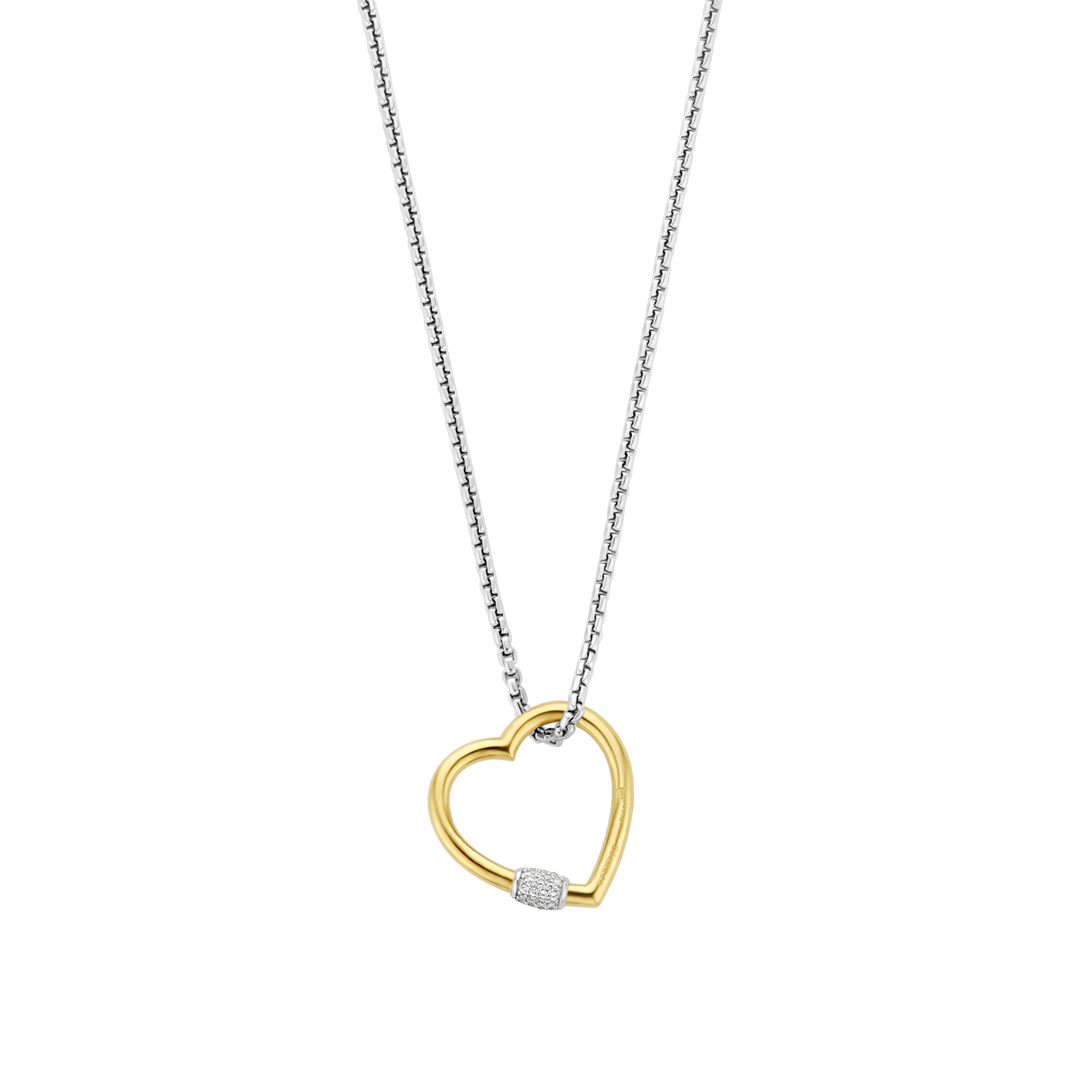 Ketting van gold plated  met hart detail 34022SY/60