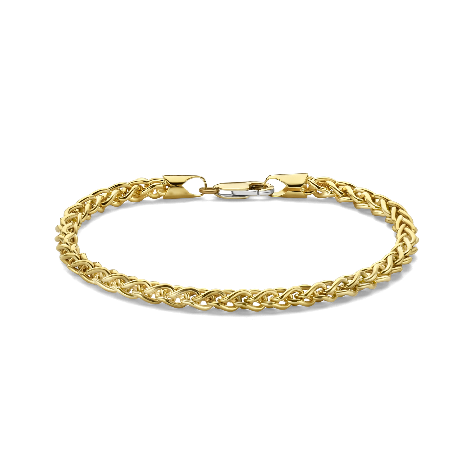 Schakelarmband van goud met zilveren kern 4 mm - 40-SPI04