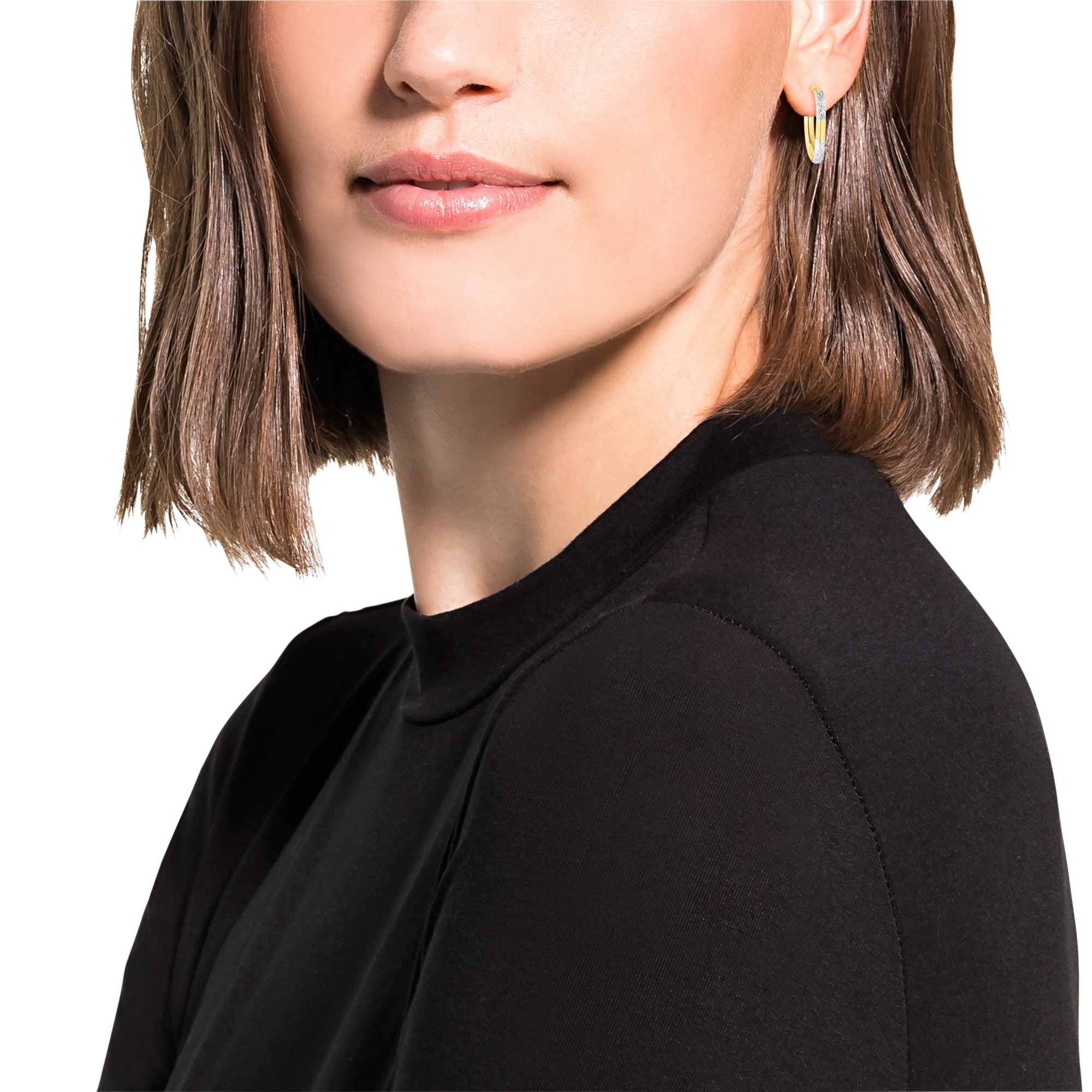 Oorringen van wit- en geelgoud 9073573