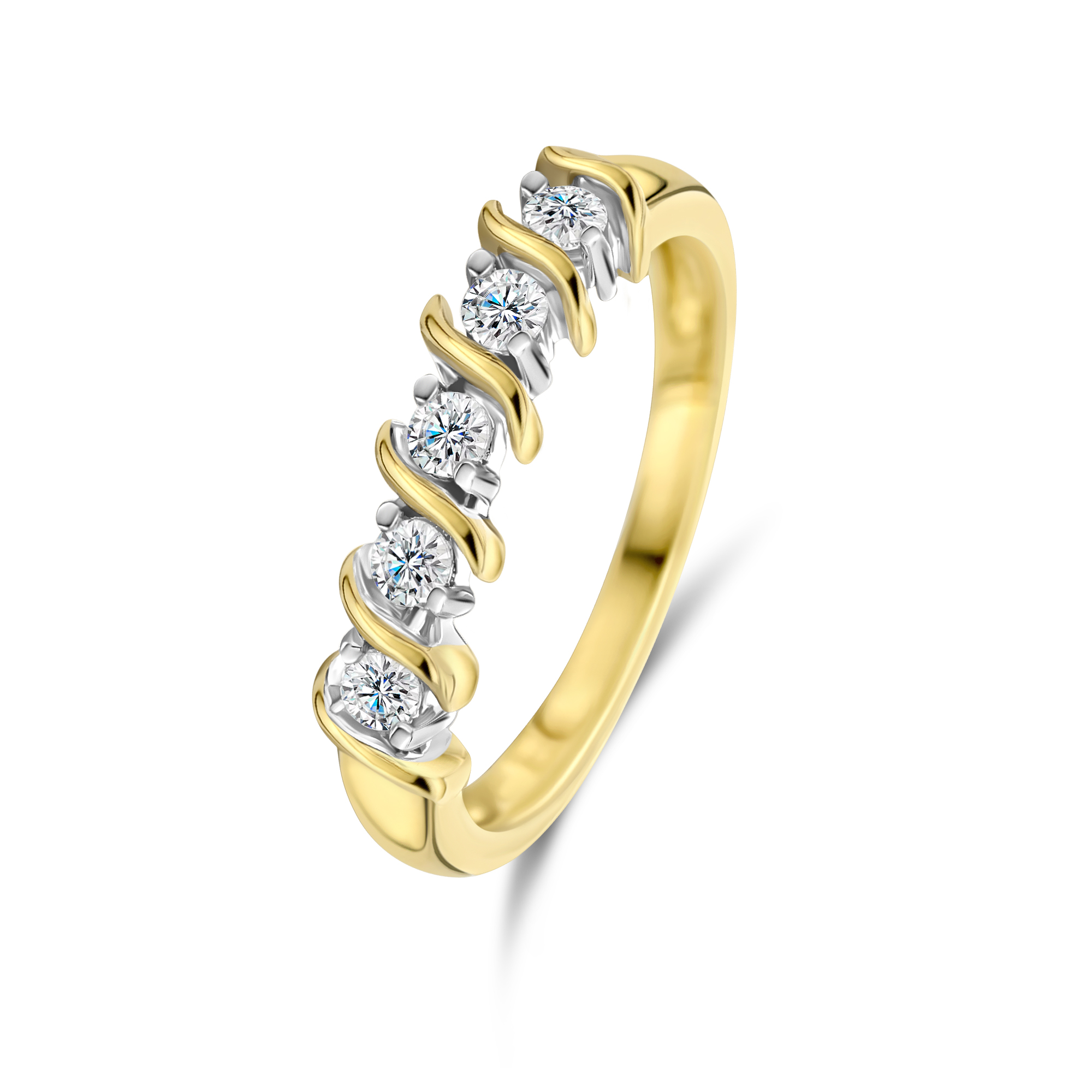Geelgouden ring met lab grown diamant 42463449