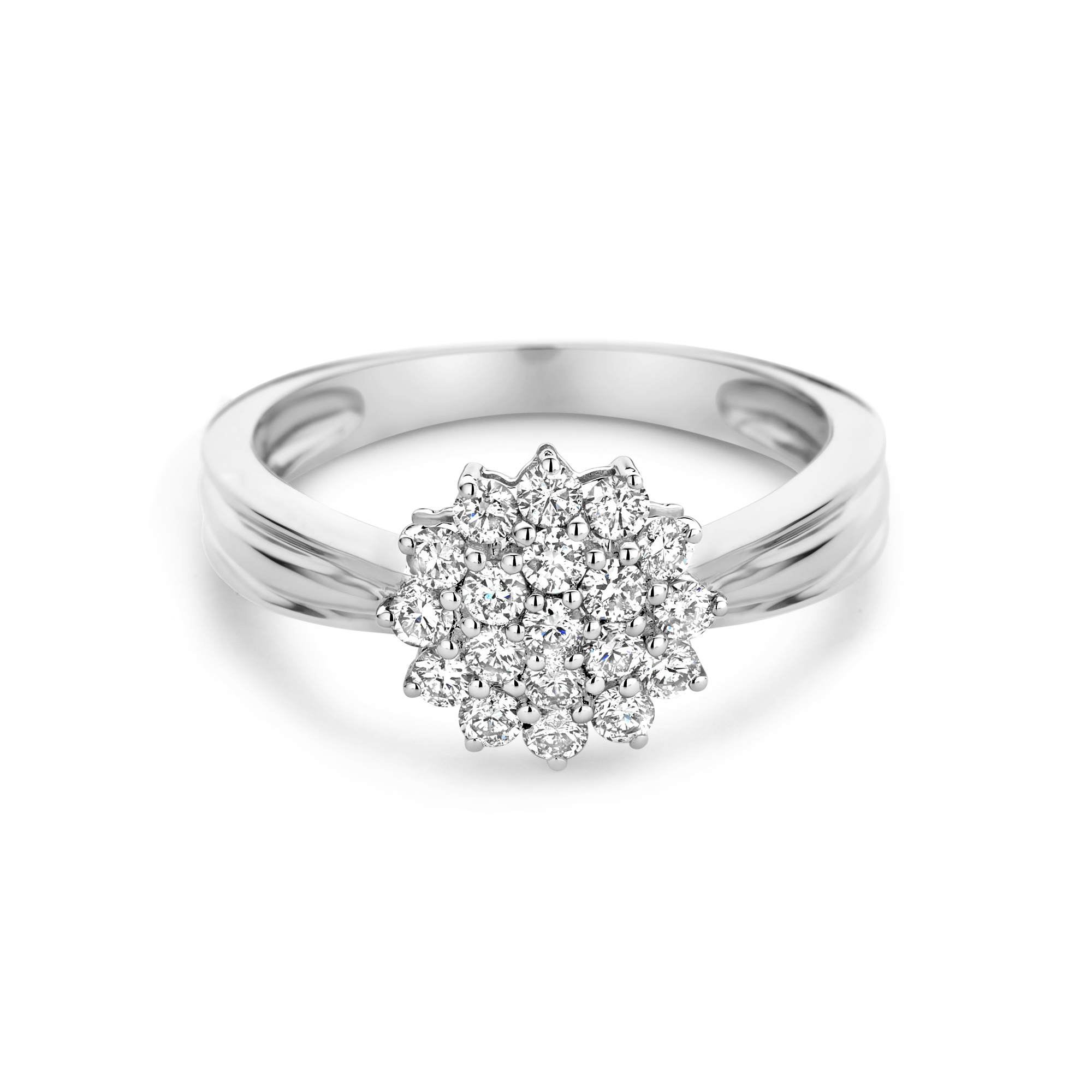 Witgouden ring met diamant