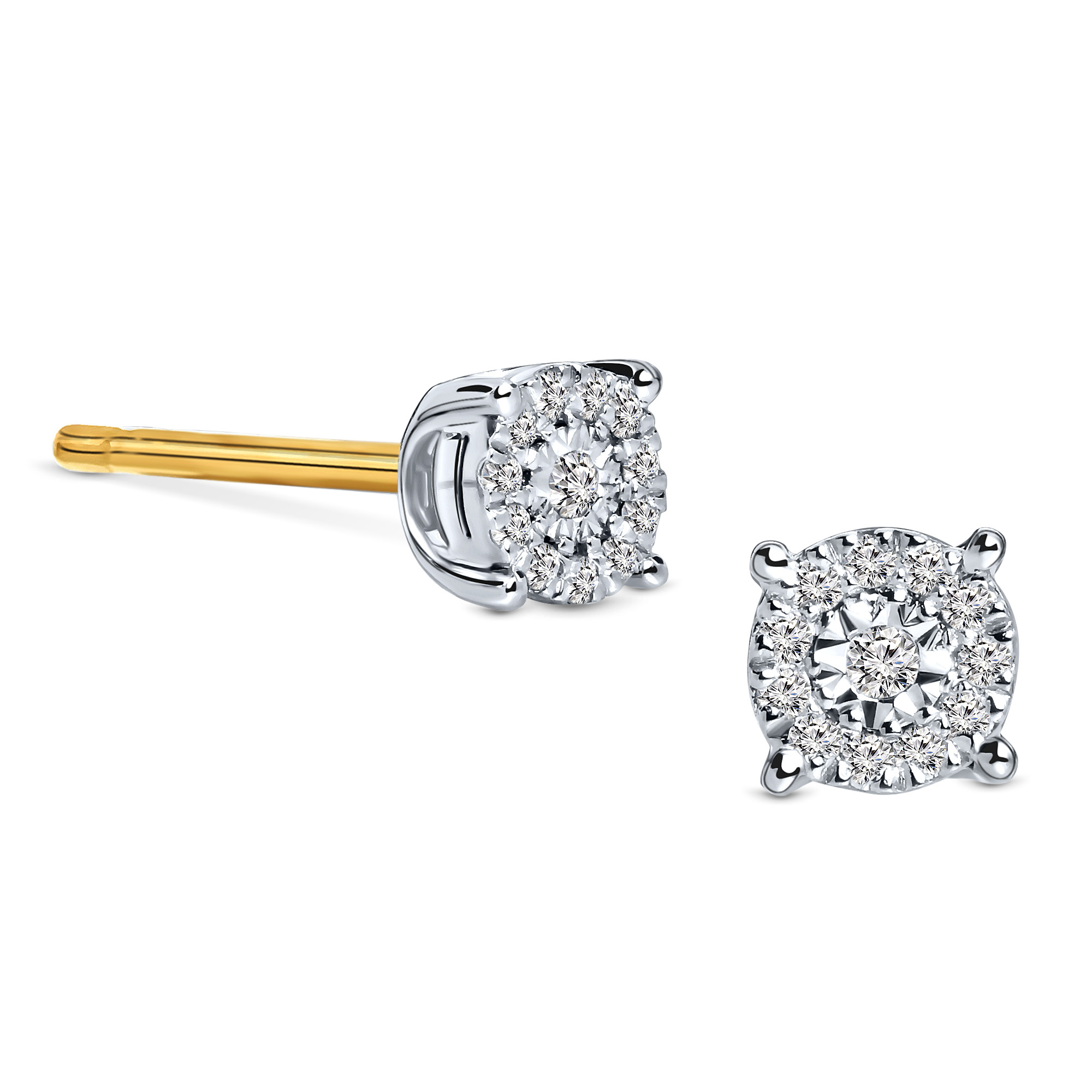 Geelgouden diamant oorknoppen 55153E001-Y
