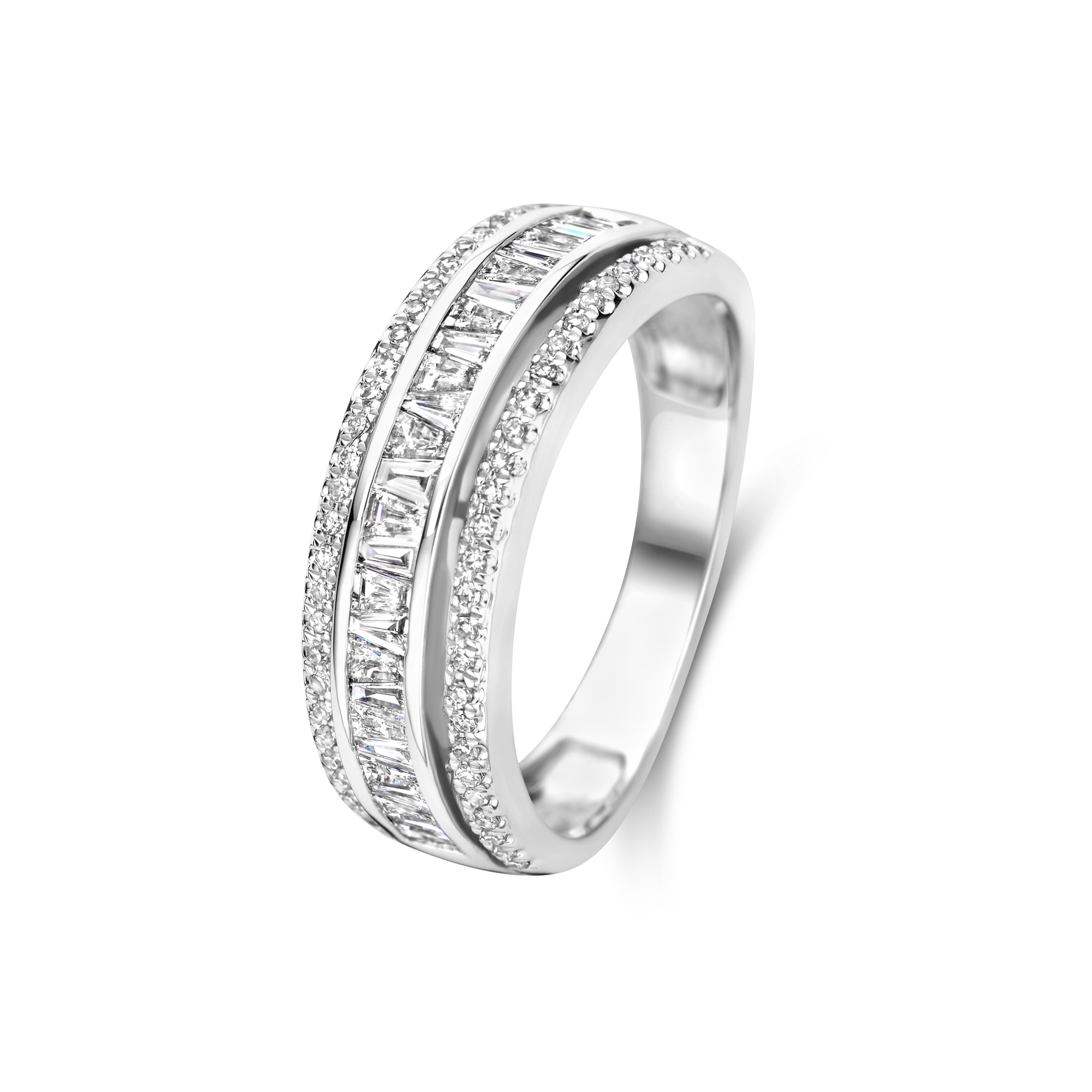 Witgouden ring met diamant RR120078ADI-81-W