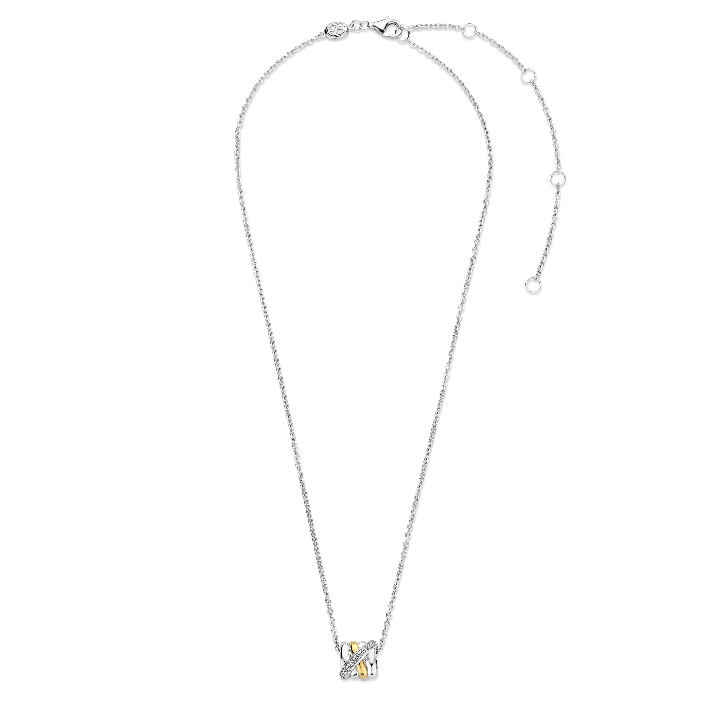 Ketting sterling zilver gold plated met hanger - 34059ZY
