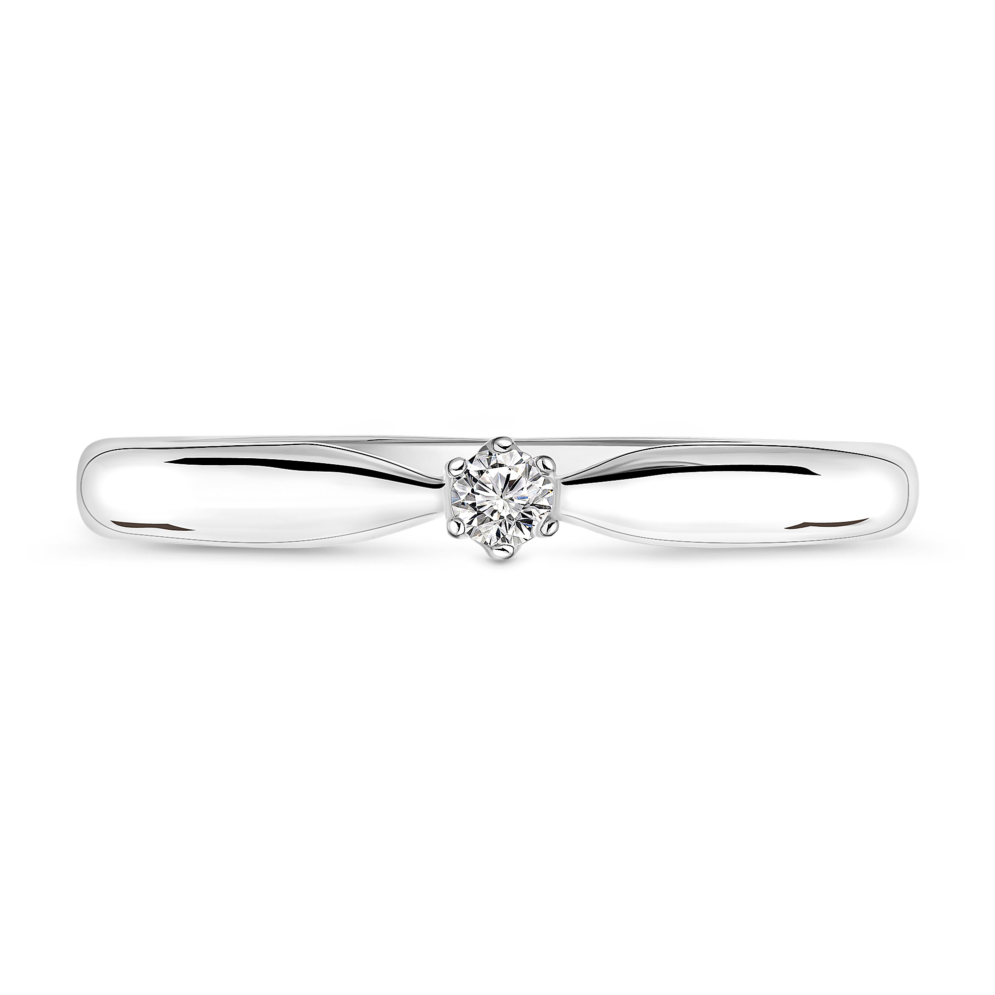 Witgouden diamanten solitair ring
