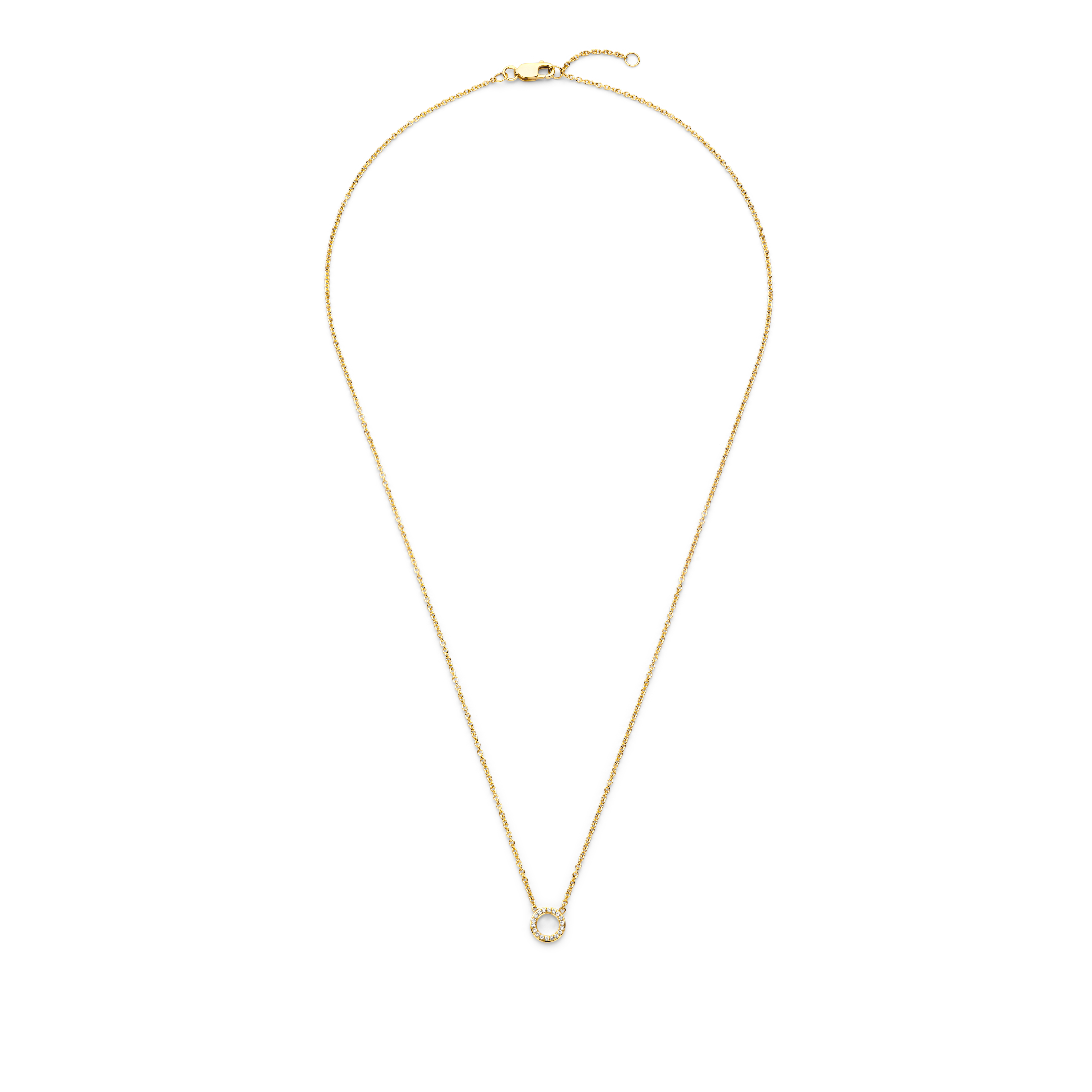 Geel goud collier met diamant 42052695