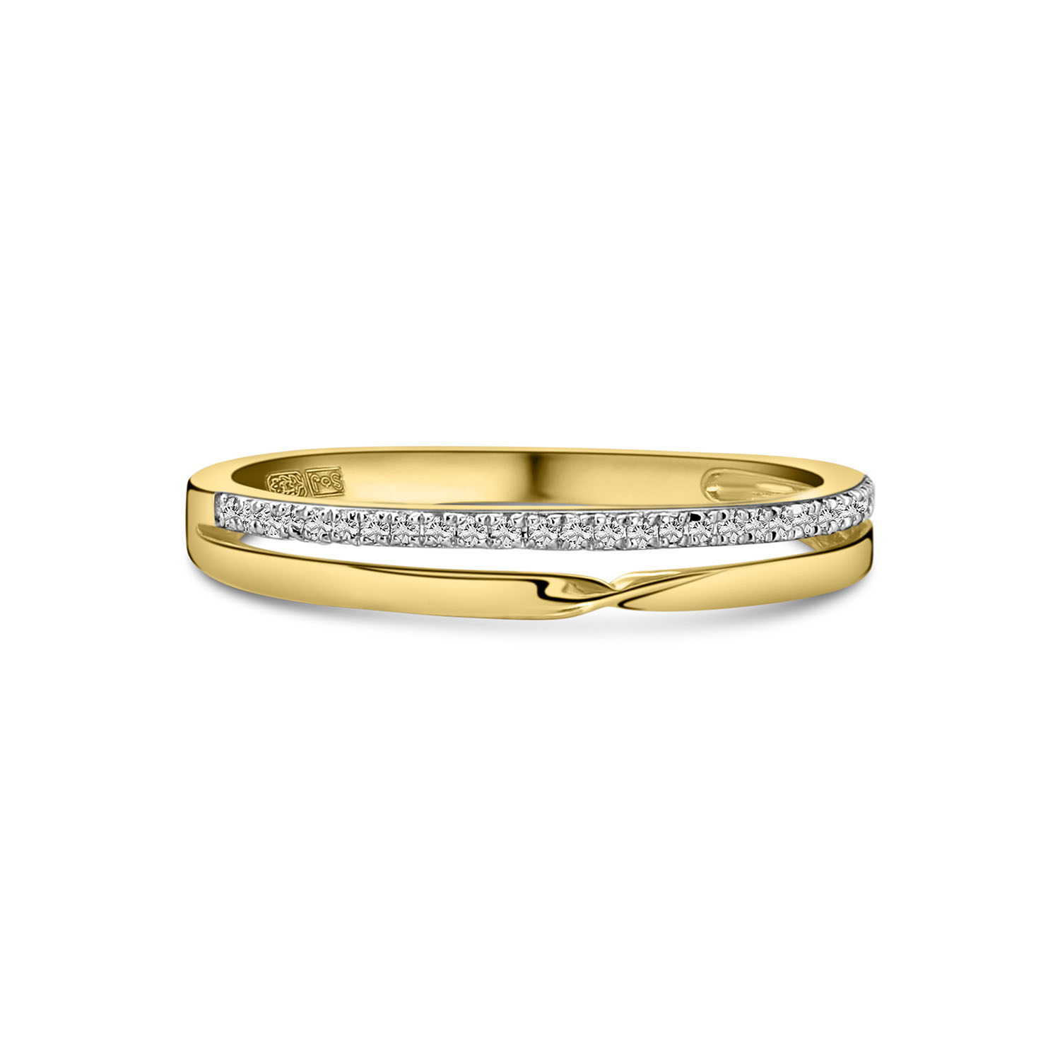 Geelgouden ring met diamanten R480-RR100139ADI-Y