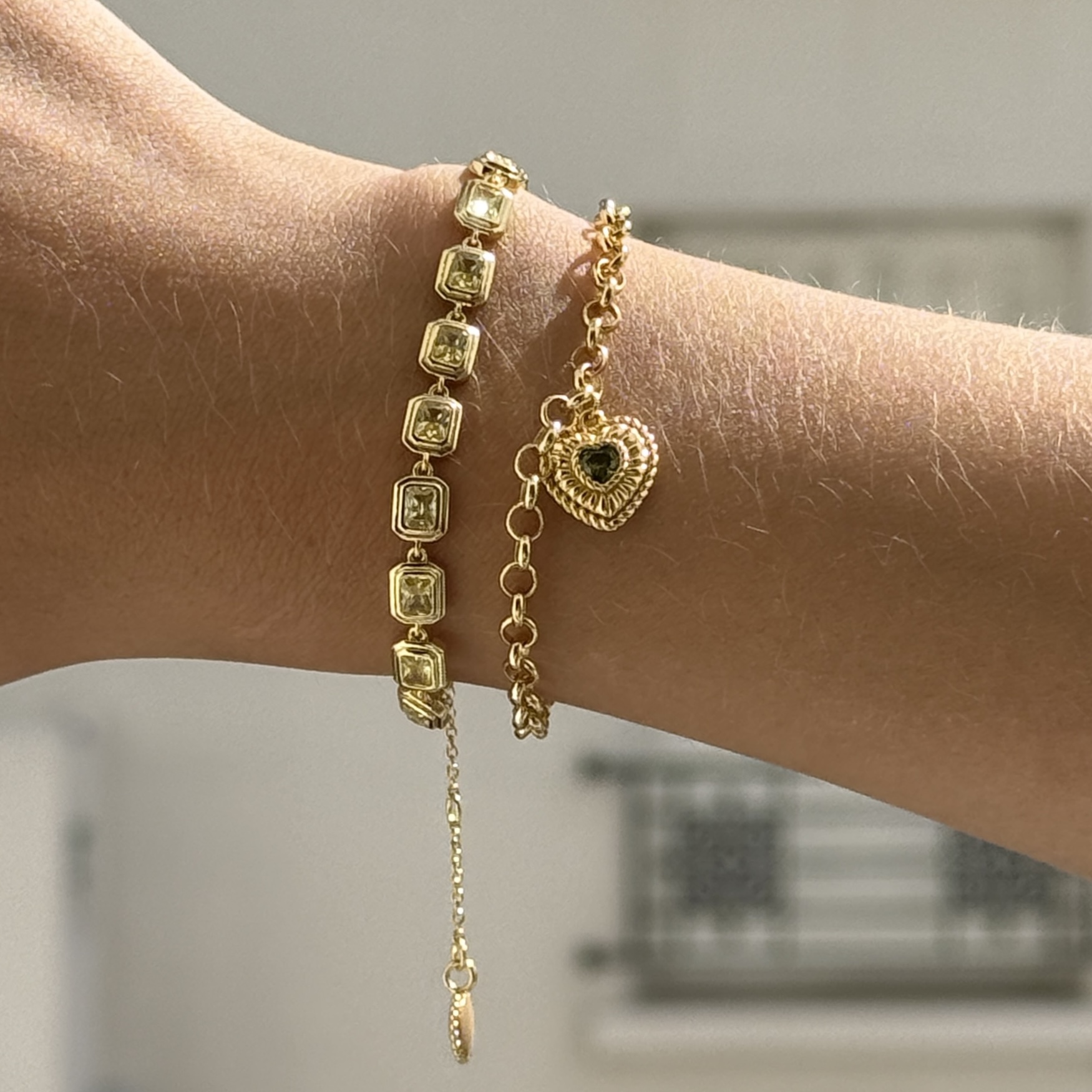 Schakelarmband Amour gold plated met Hart - 22497Y