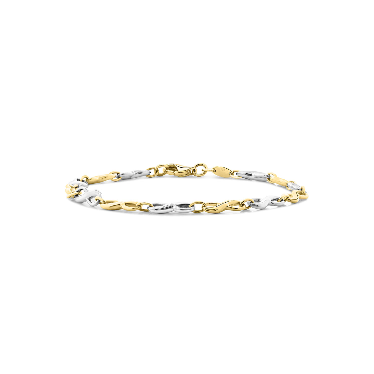 Bi-color armband B122-XXSTB213379-YW