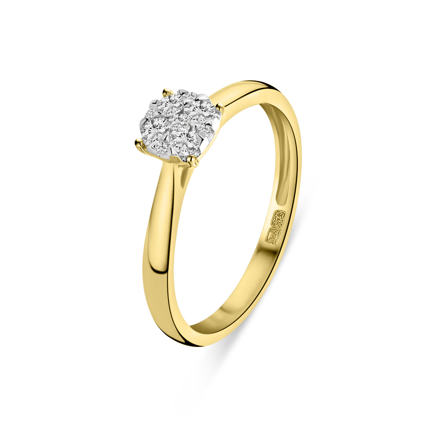 Geelgouden ring met diamant R138-RG80910-Y