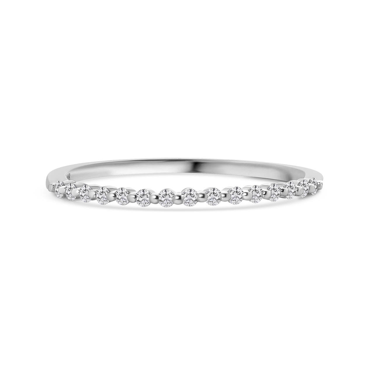 Witgouden rijring met lab grown diamanten R480-RDF10194001-LG-W