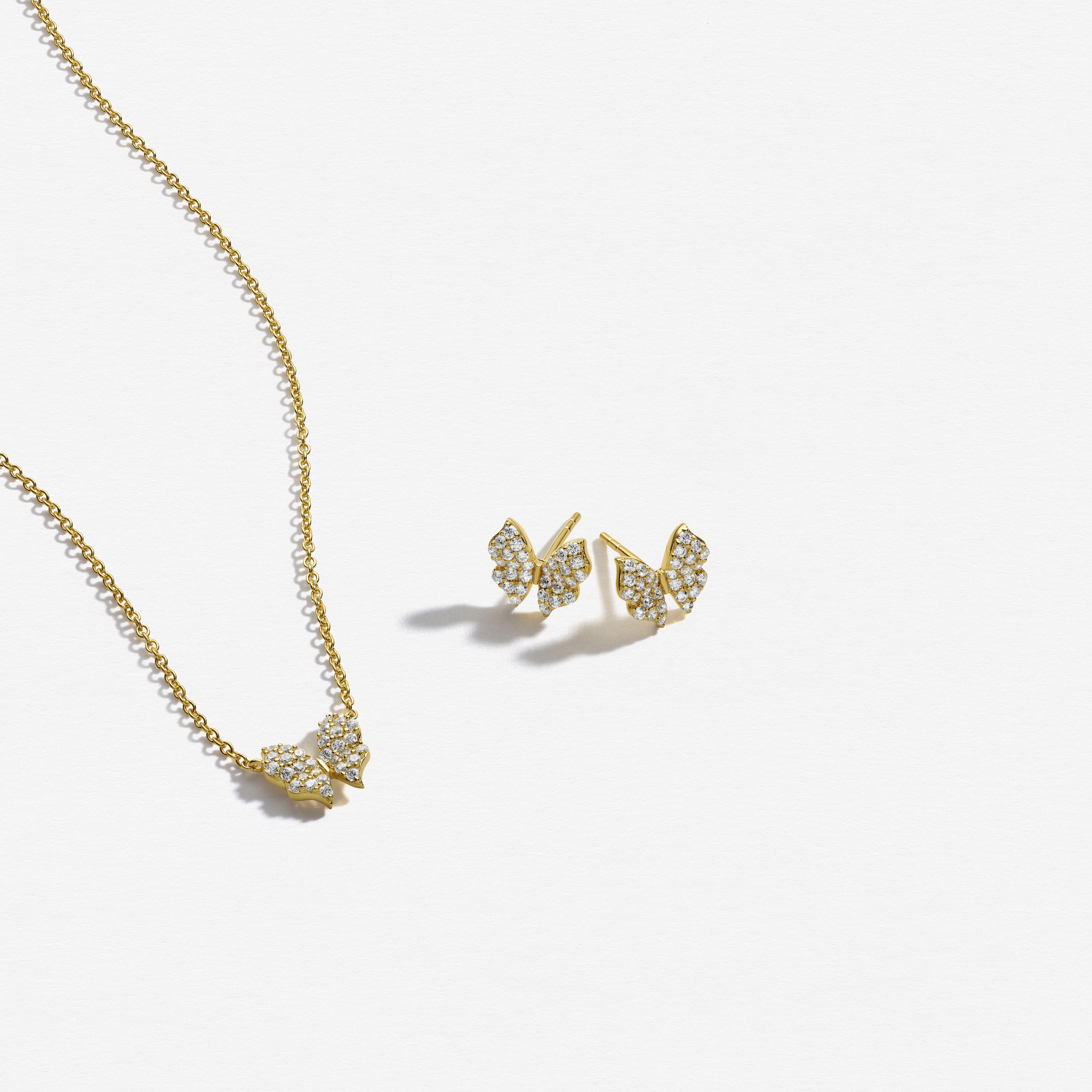 Ketting Farfalla gold plated - SJ-N2700-CZ-YG