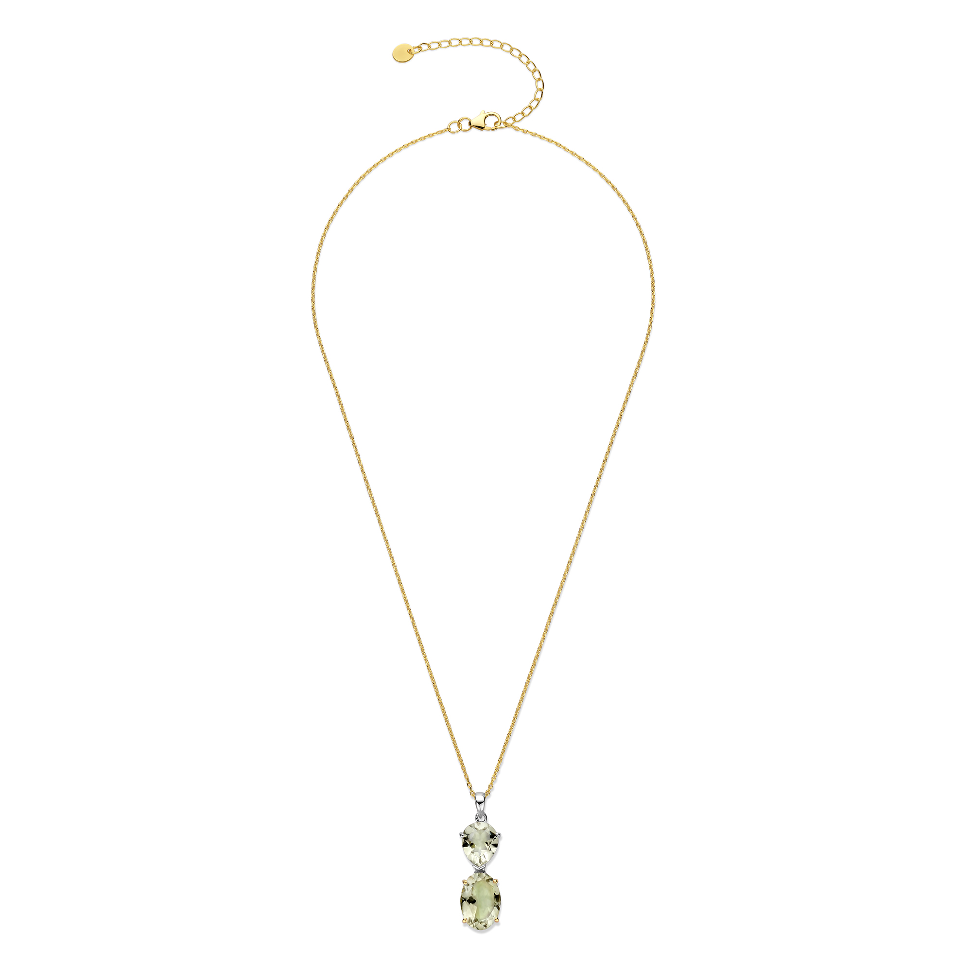 Ketting gold plated met Amethist - 247C0044