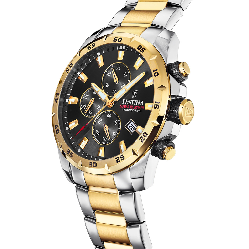 Herenhorloge Timeless Chrono Bicolor Black - F20562-4