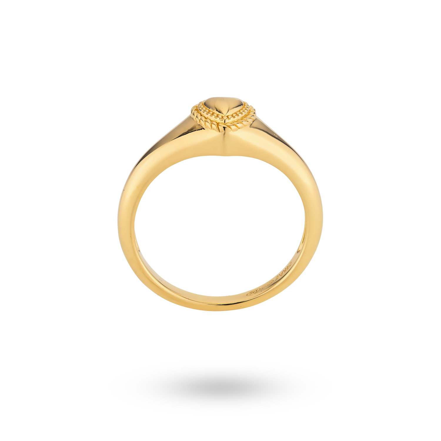 Ring van gold plated  met hart detail 124116Y