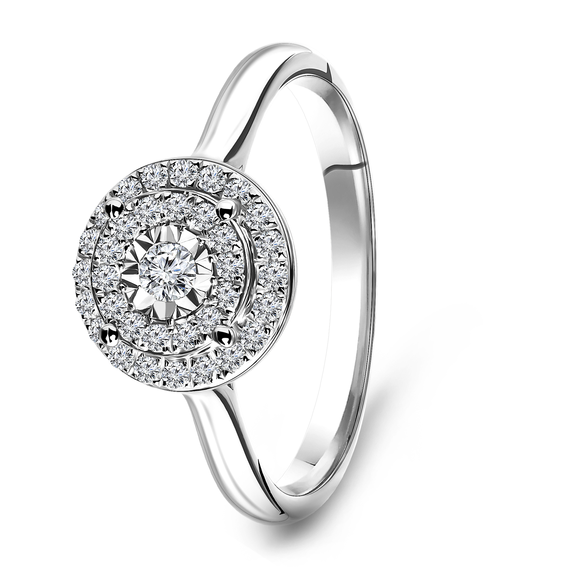 Witgouden ring met diamant 53529R033