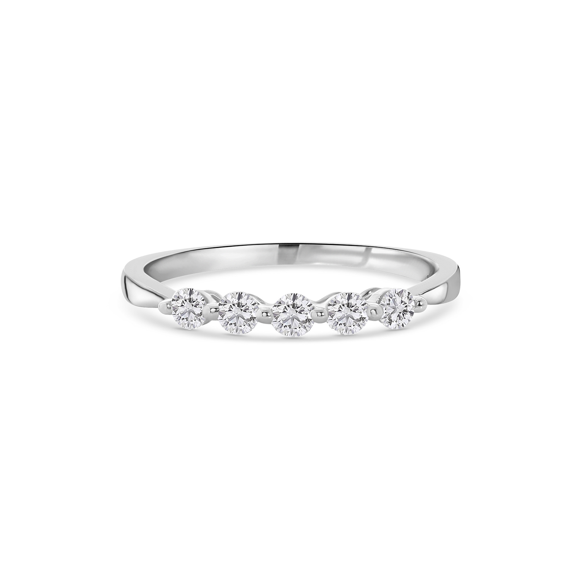 Witgouden rijring met lab grown diamanten R513-RP-03600-W