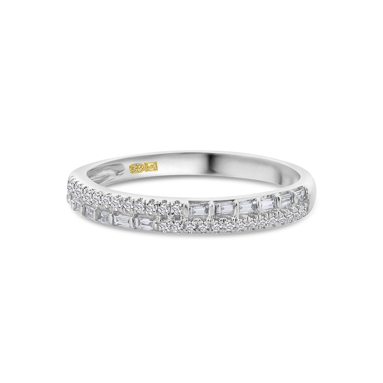 Witgouden aanschuifring met diamanten R404-RG46375-W
