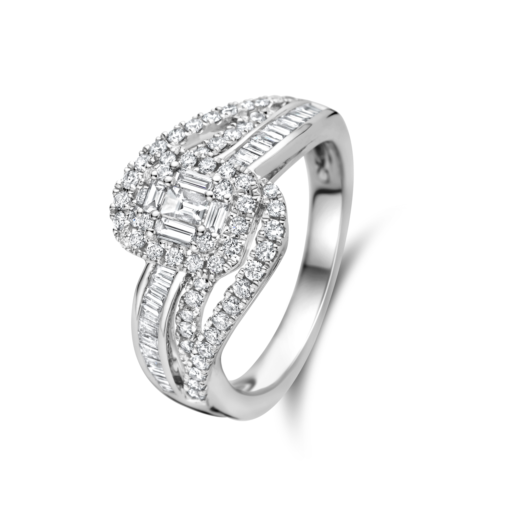 Witgouden ring met diamant KA38305-SMR-W