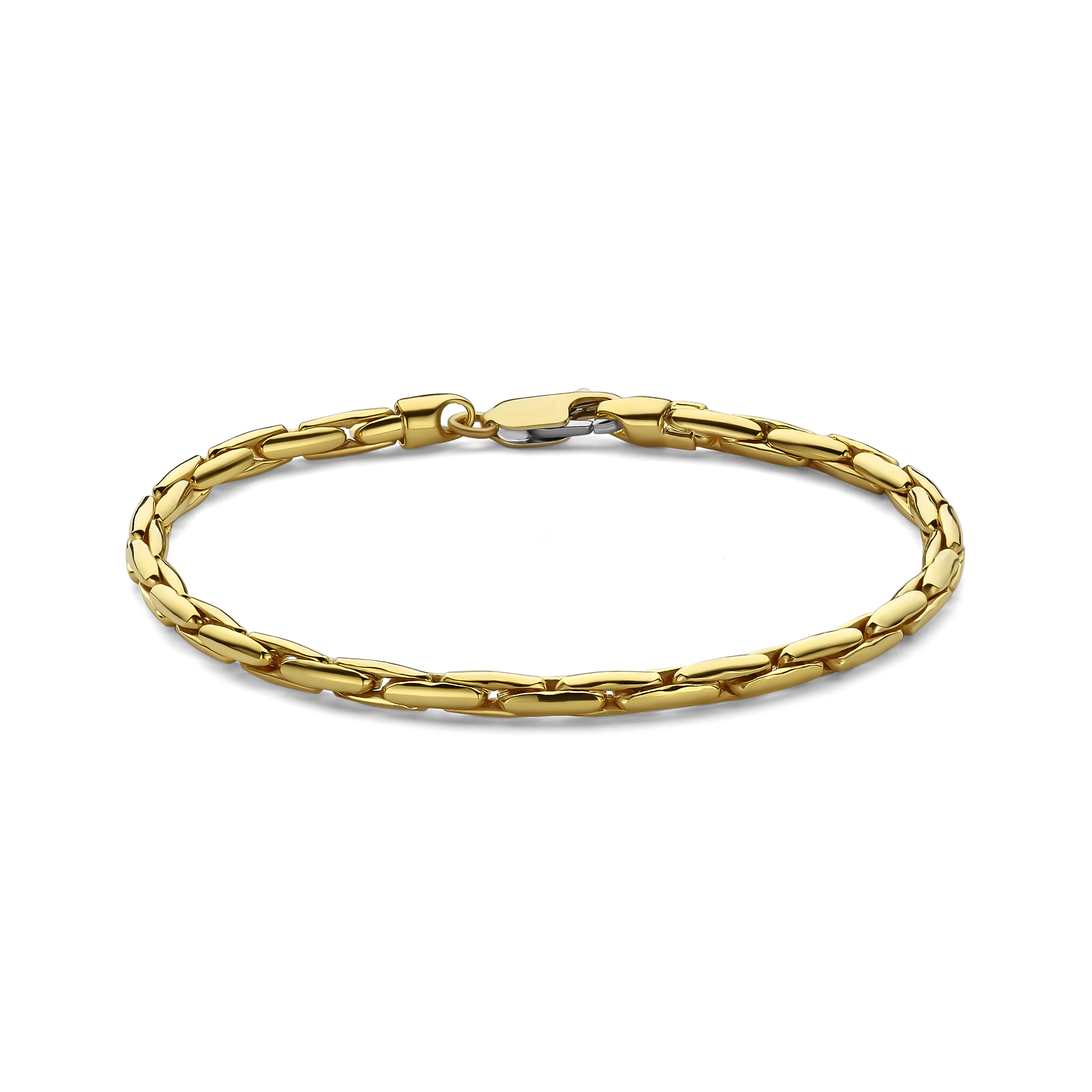 Schakelarmband van goud met zilveren kern 3 mm - 40-PA03