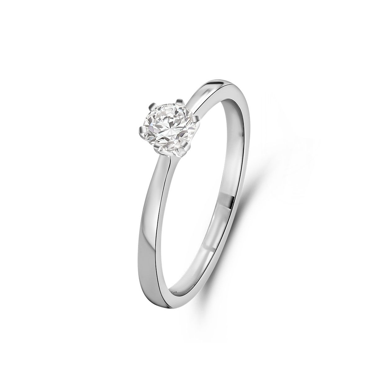 Witgouden solitaire ring met lab grown diamant R138-RG55830-CV-030-W