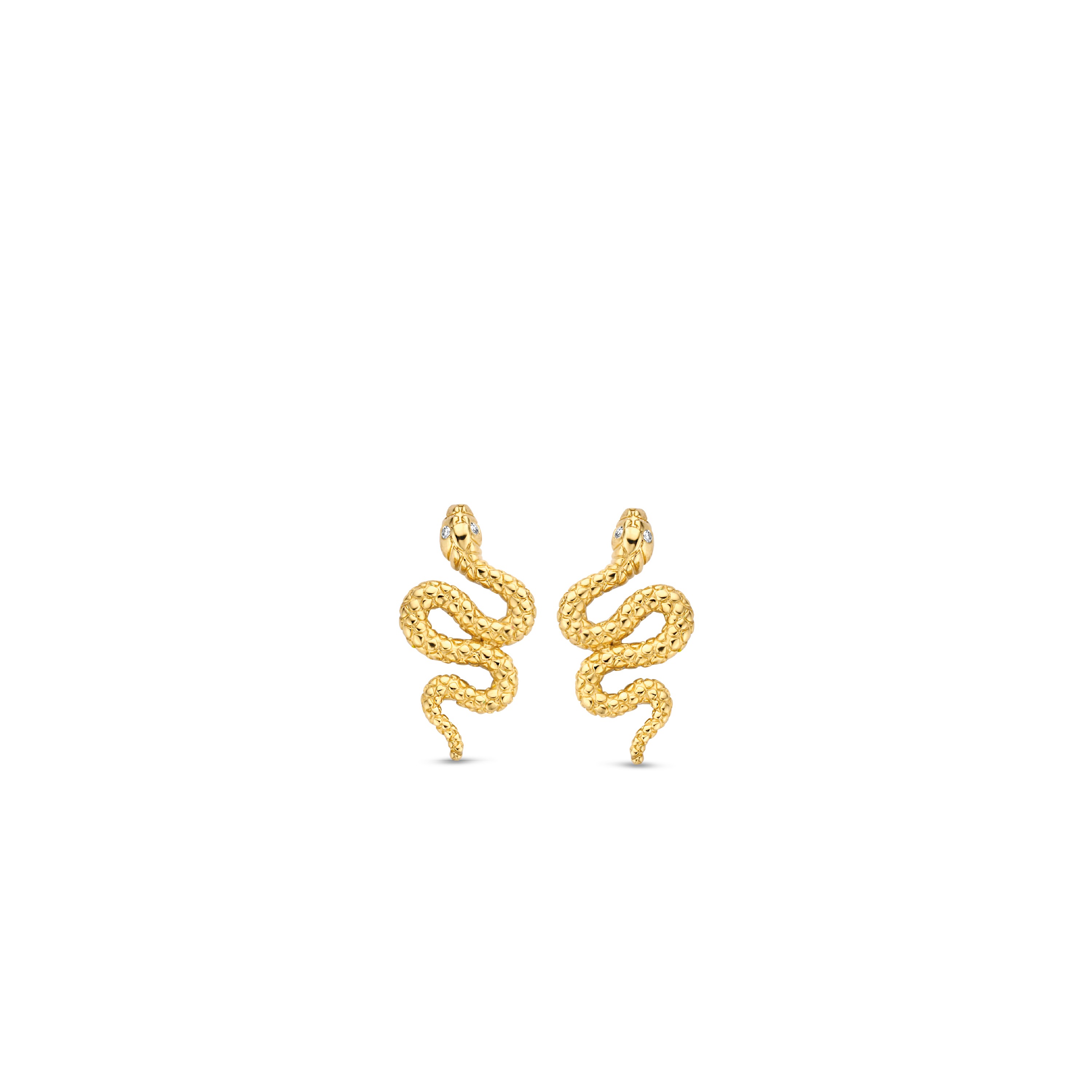 Oorknoppen gold plated Slang - 7826SY