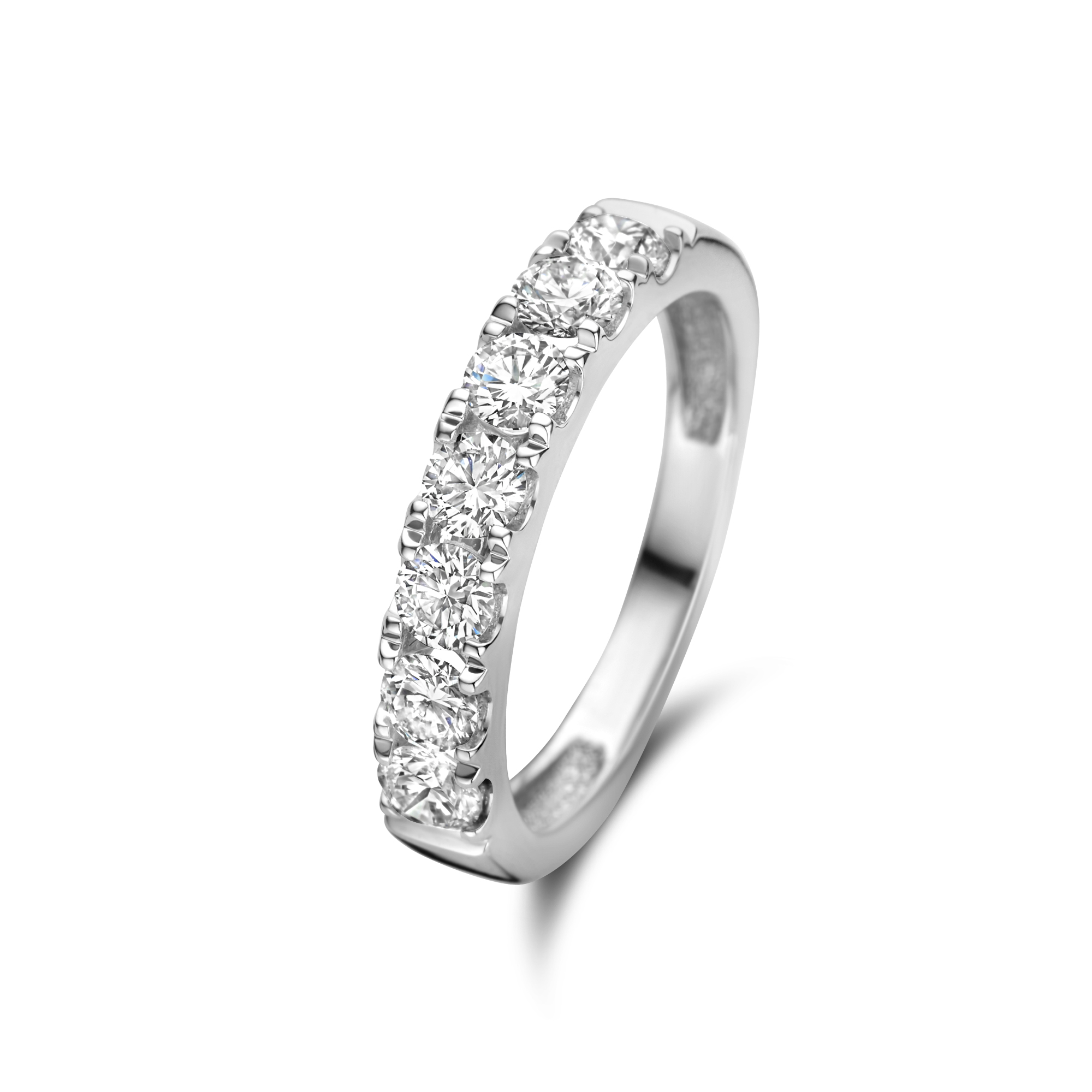 Witgouden ring met lab grown diamant R01-MLN35736