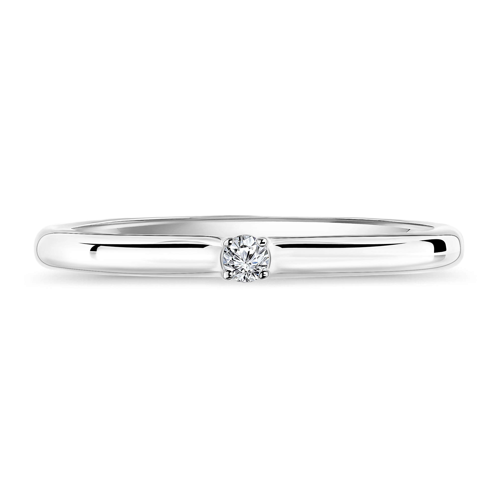 Witgouden diamanten solitair ring 42229012