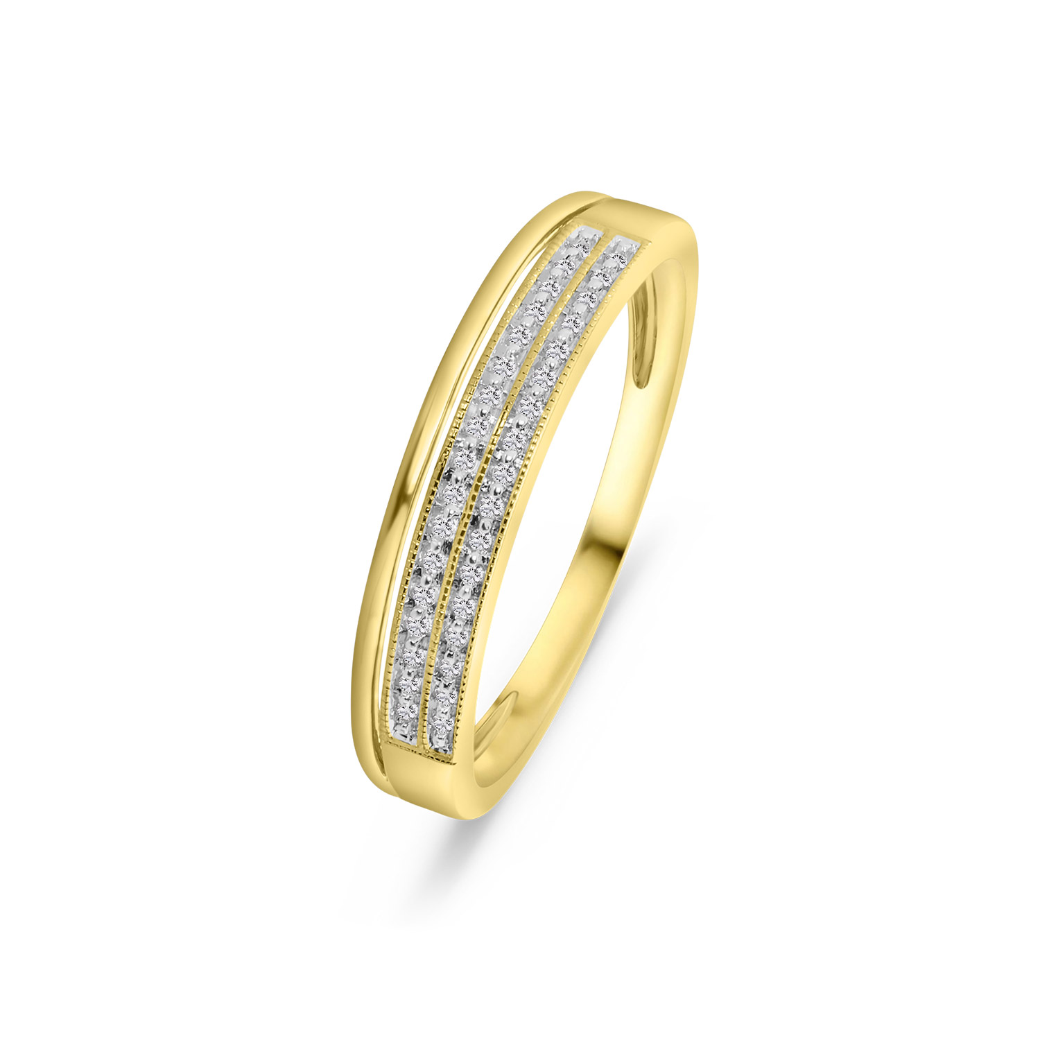 Geelgouden ring met diamanten R138-RG37300-Y