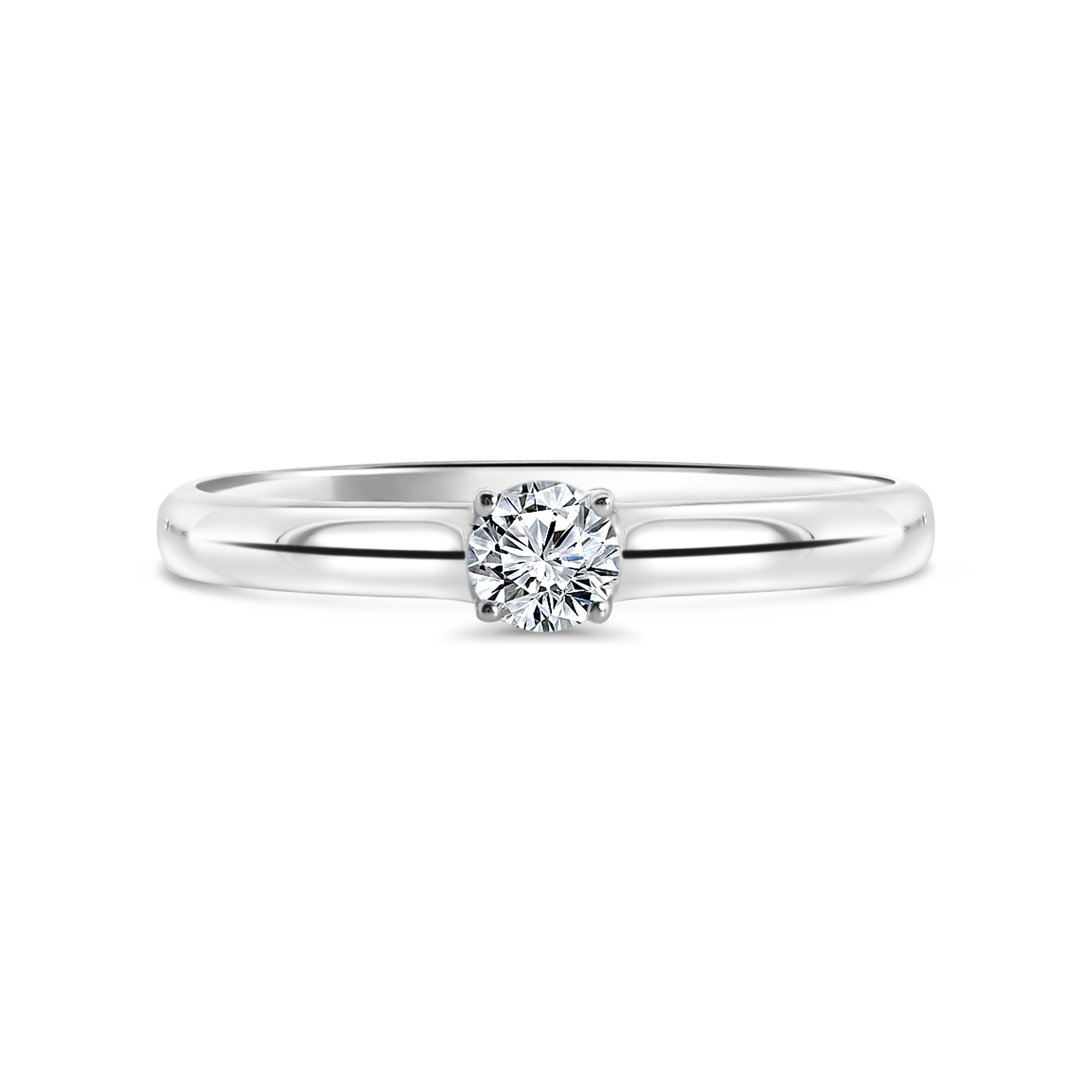 Witgouden diamanten solitair ring 42111397
