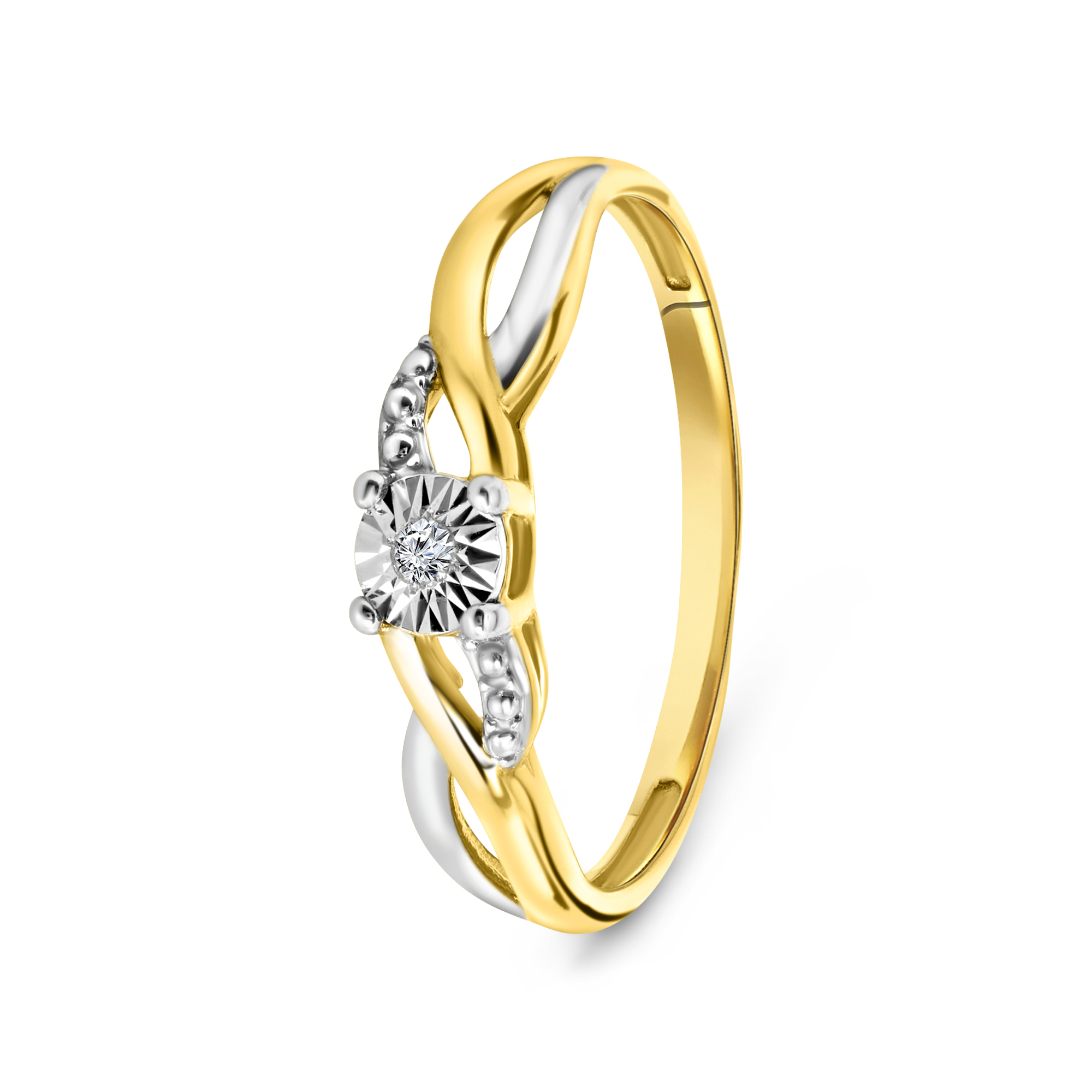 Geelgouden diamant dames ring R480-PL-35140-YW