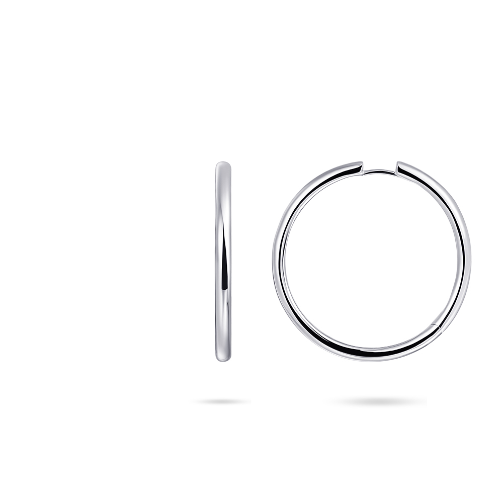 Oorringen van sterling zilver 40 mm KCL340