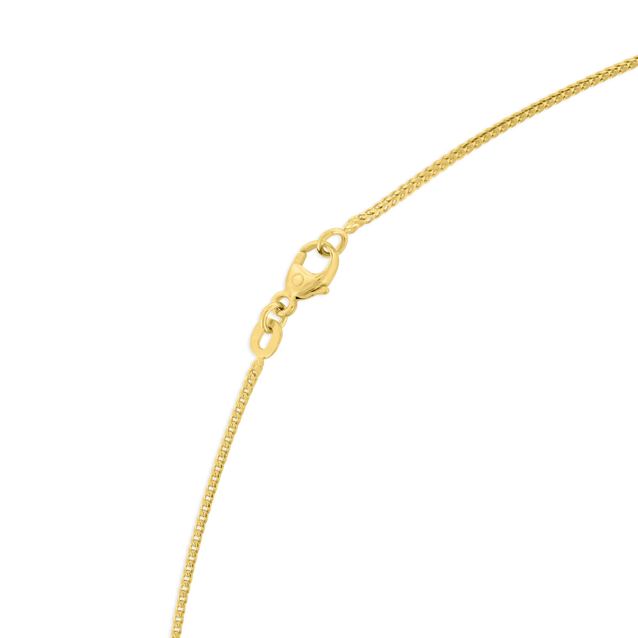 Geelgoud schakel collier 1,1mm