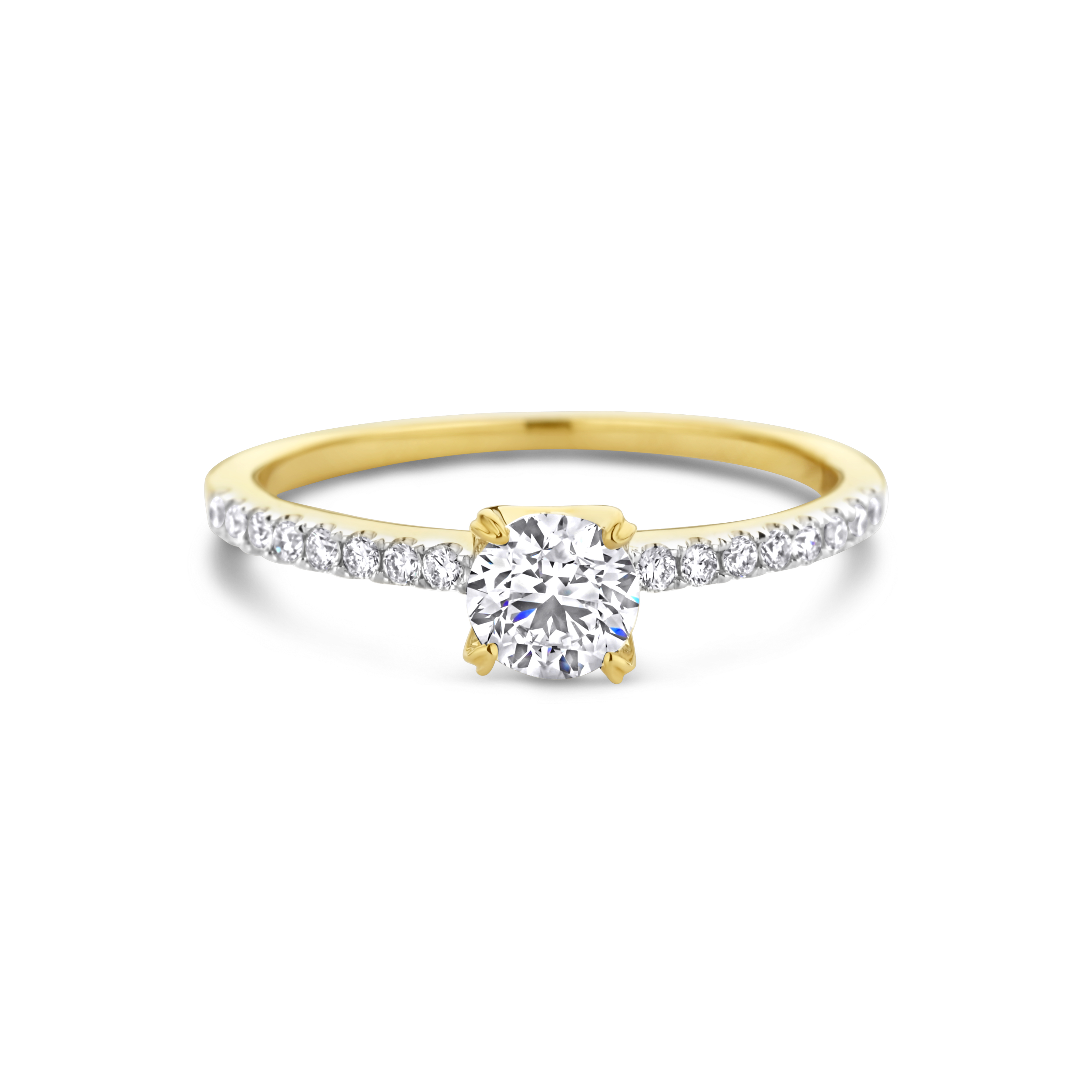Geelgouden ring met lab grown diamant 42360719