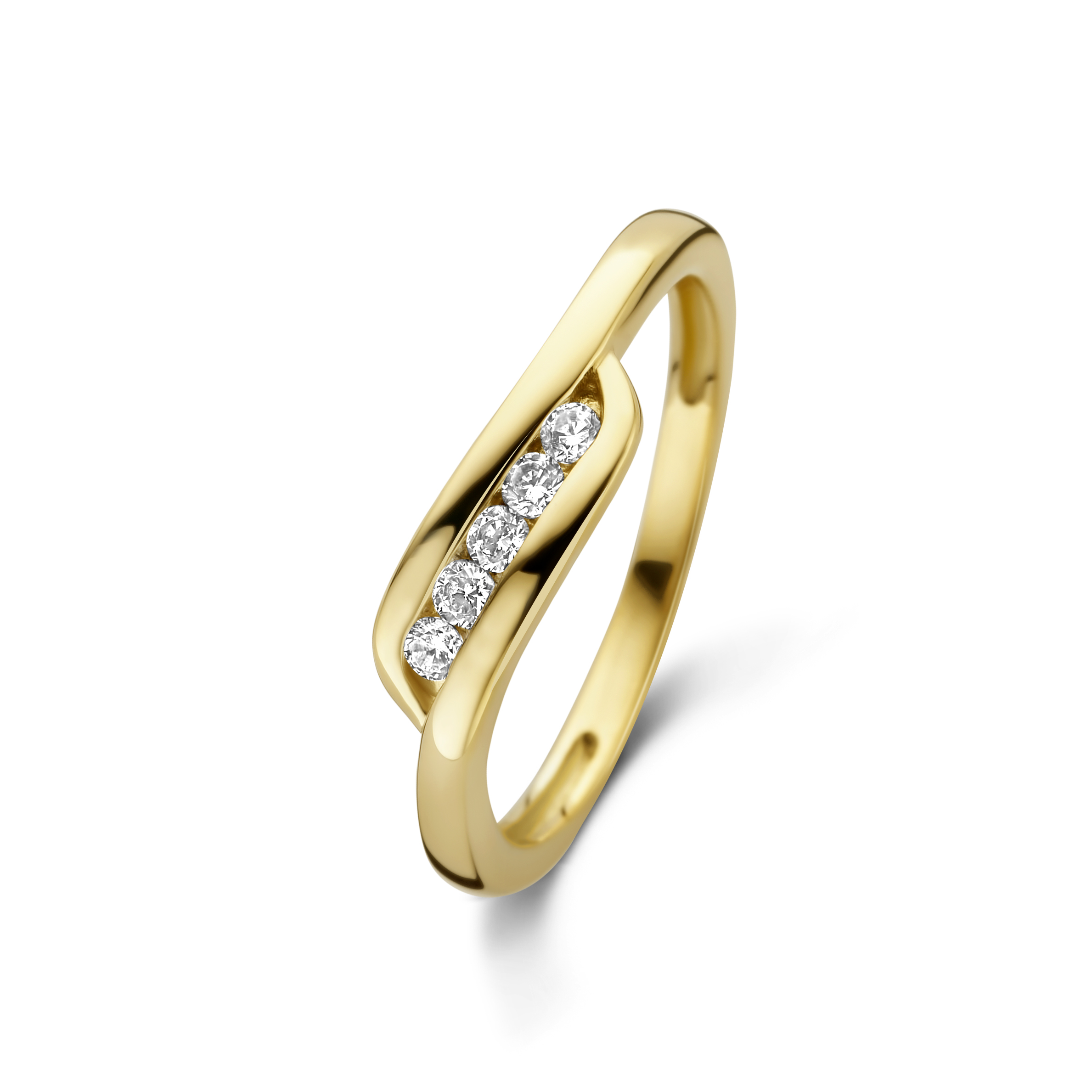 Gouden ring met zirkonia ICR2586-FCZ