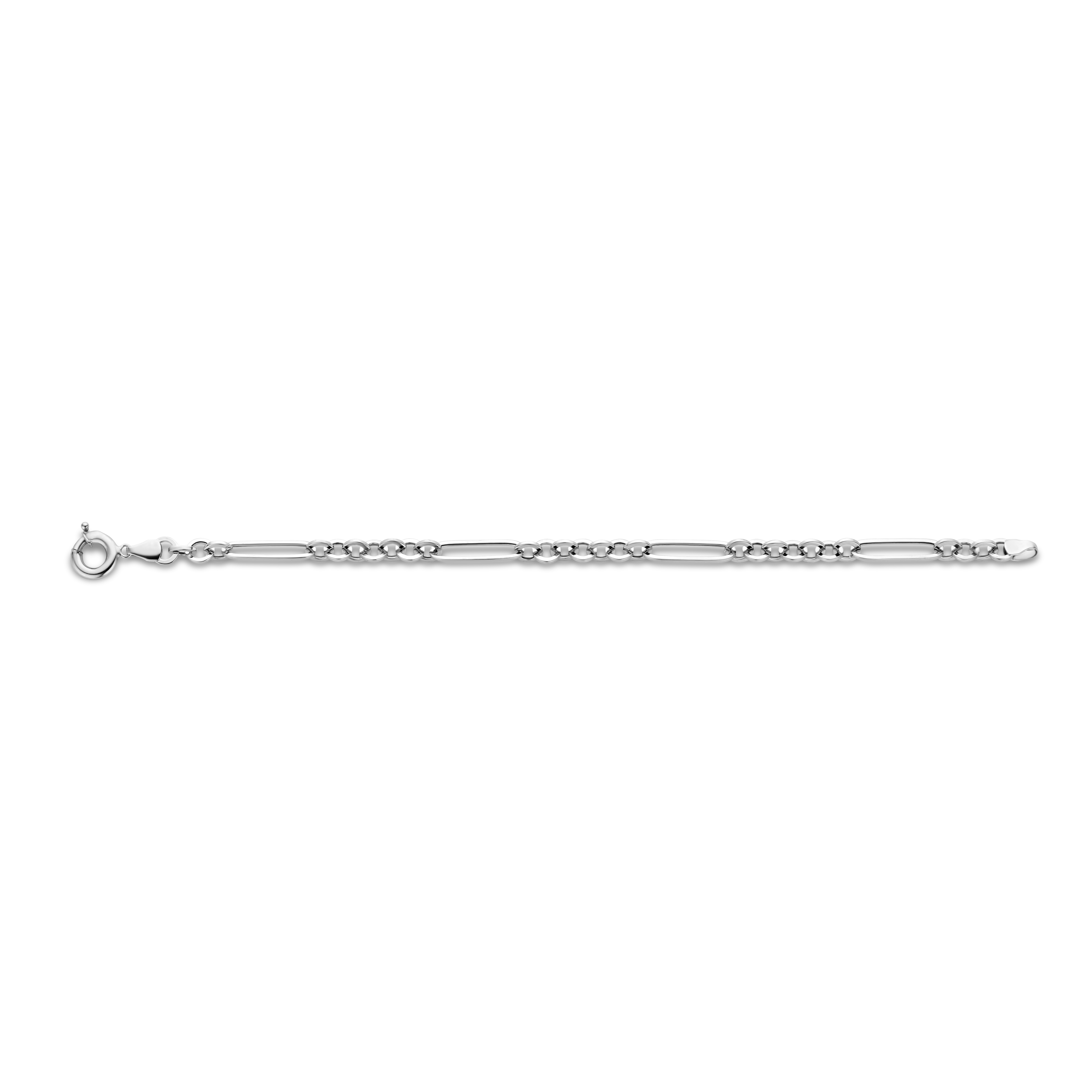 Witgouden staafjes schakelarmband dames 25U25-HOB0150-W