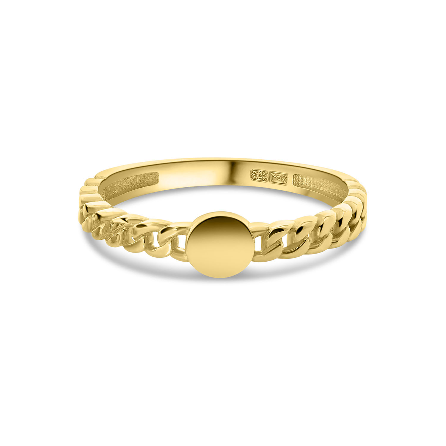 Geelgouden ring schakel R122-XAR6733-Y