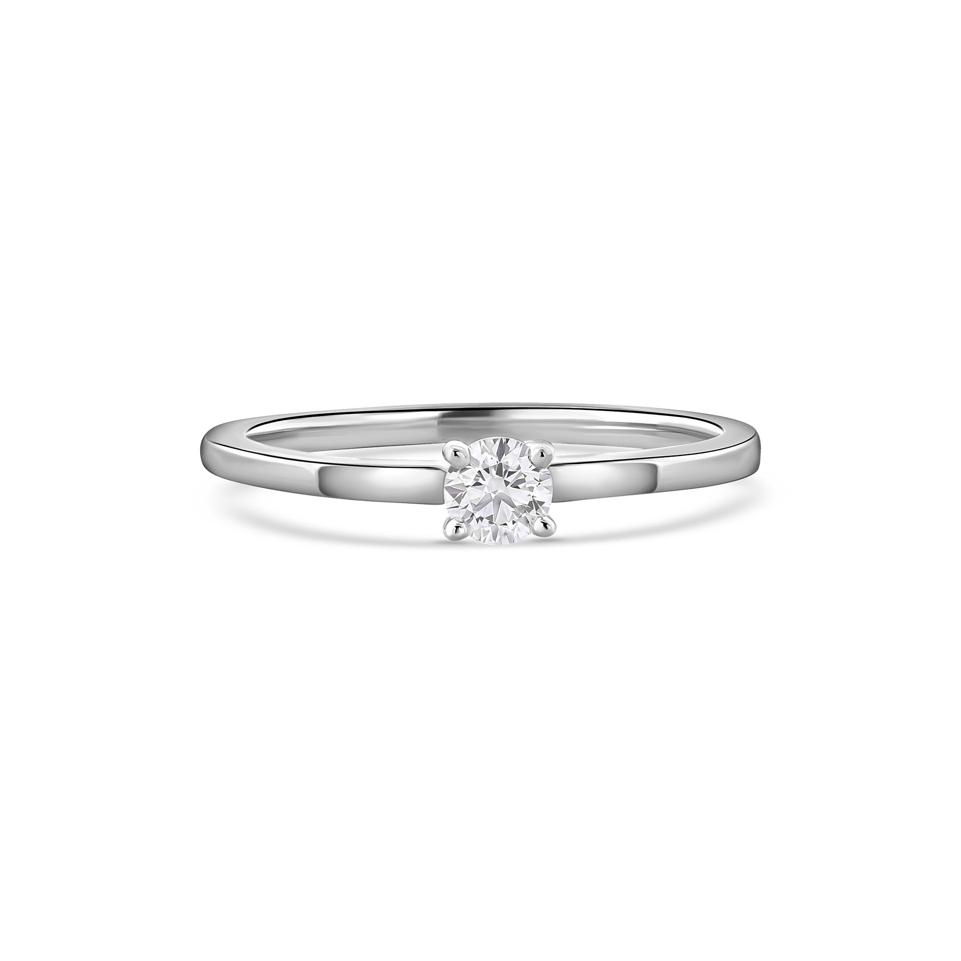 Solitaire ring met lab grown diamant R138-RG47207-CV-025-W