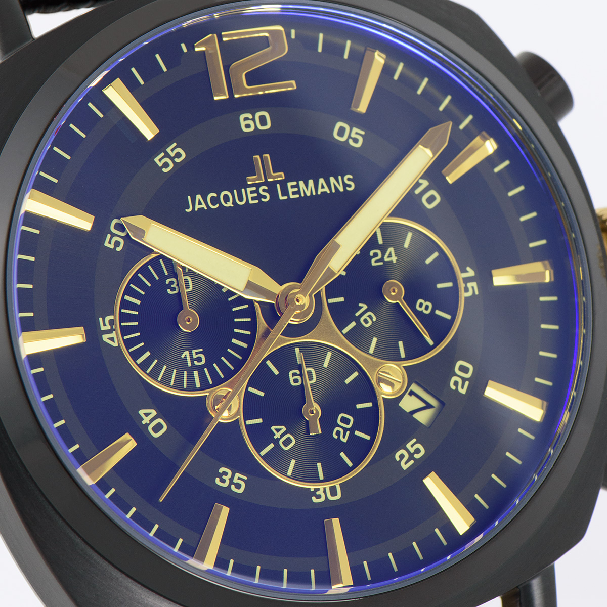 Herenhorloge Lugano Chronograph Black - 1-1645O