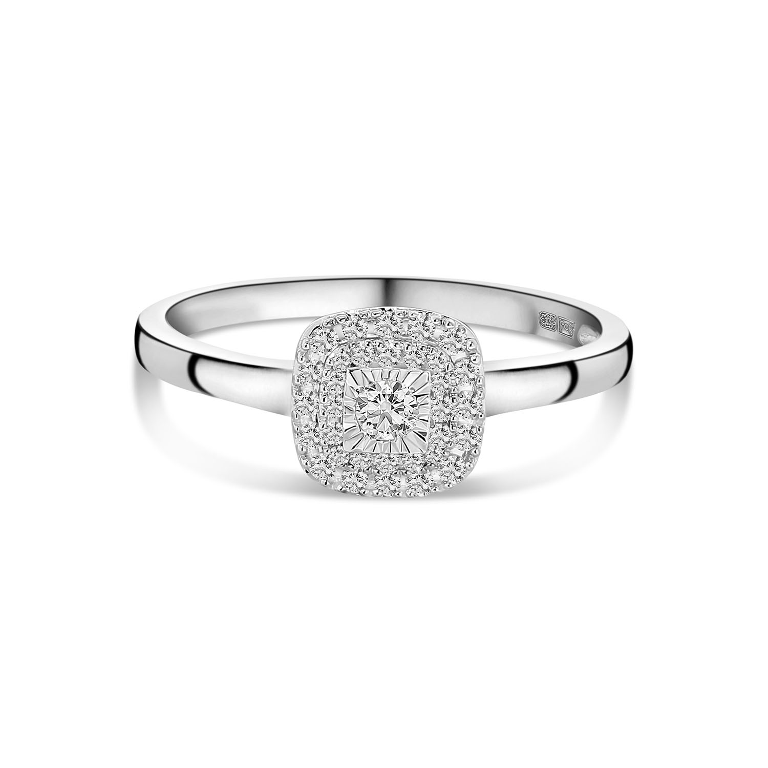 Witgouden Ring met Lab Grown Diamanten – R159-MILL0008-LG-W
