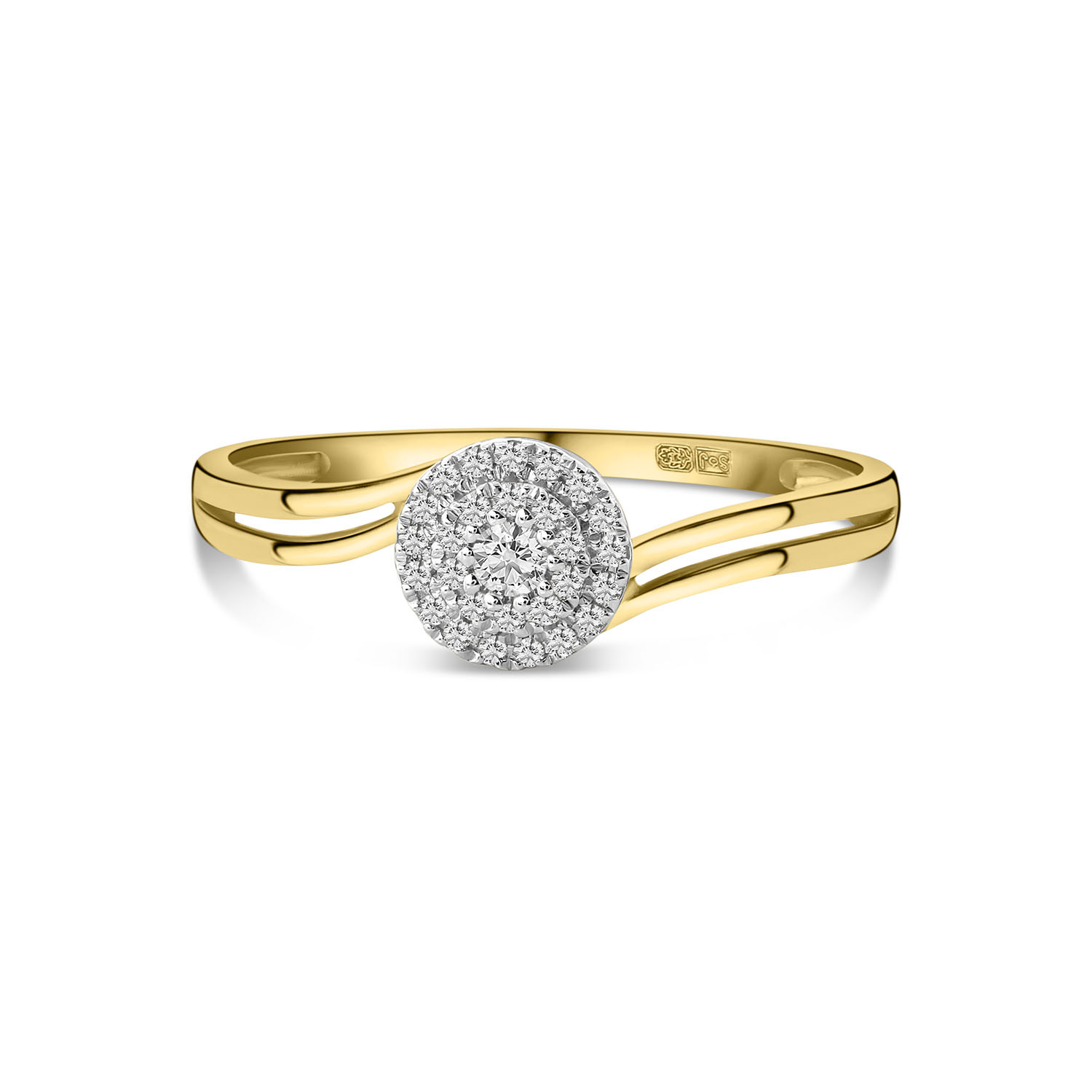 Geelgouden ring met diamant R092-62291R004-YW