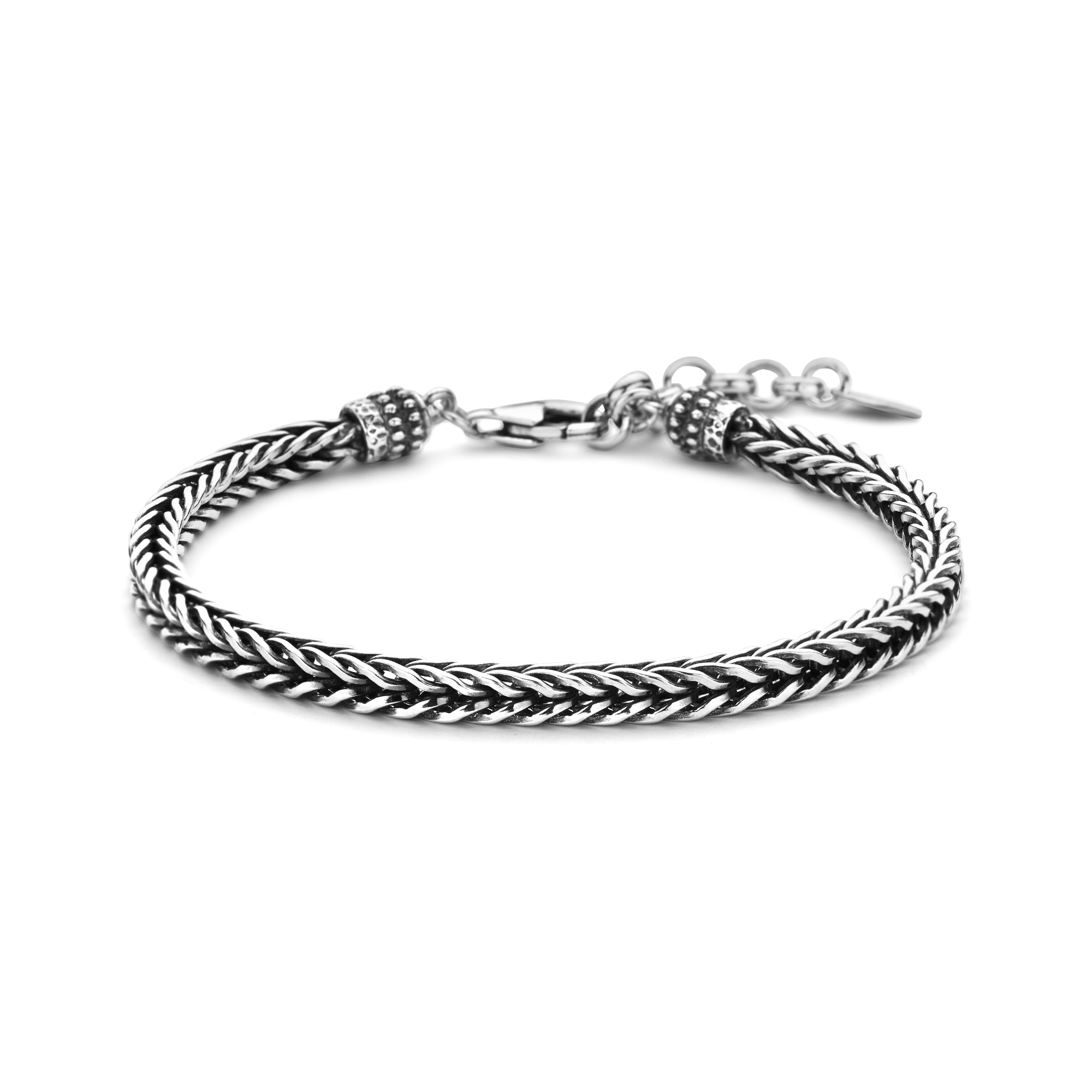 Sterling zilveren Braided Burnished BRUSPB