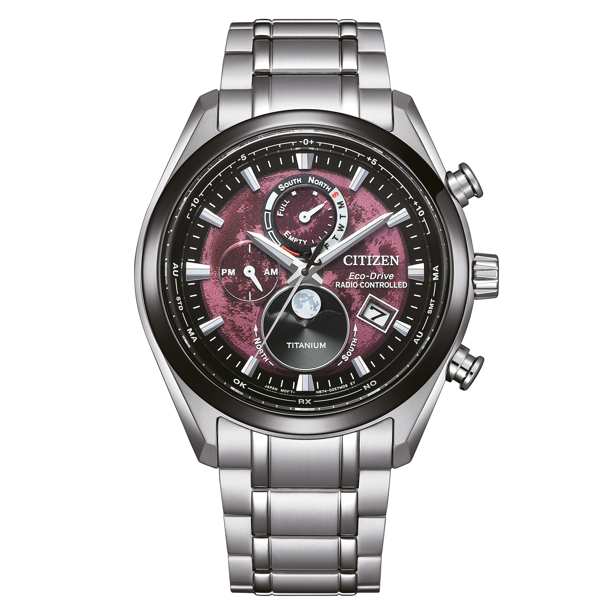 Herenhorloge Tsuki-yomi Solar Quartz 43 mm  BY1018-80X