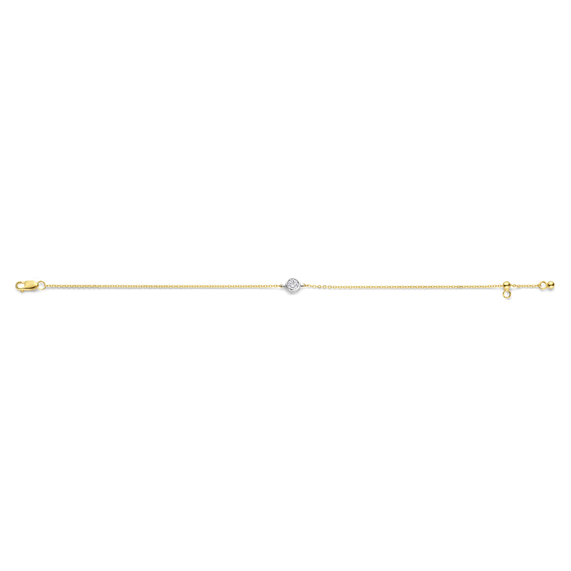 Armband van gold plated  met zirkonia - SRMB7025YW