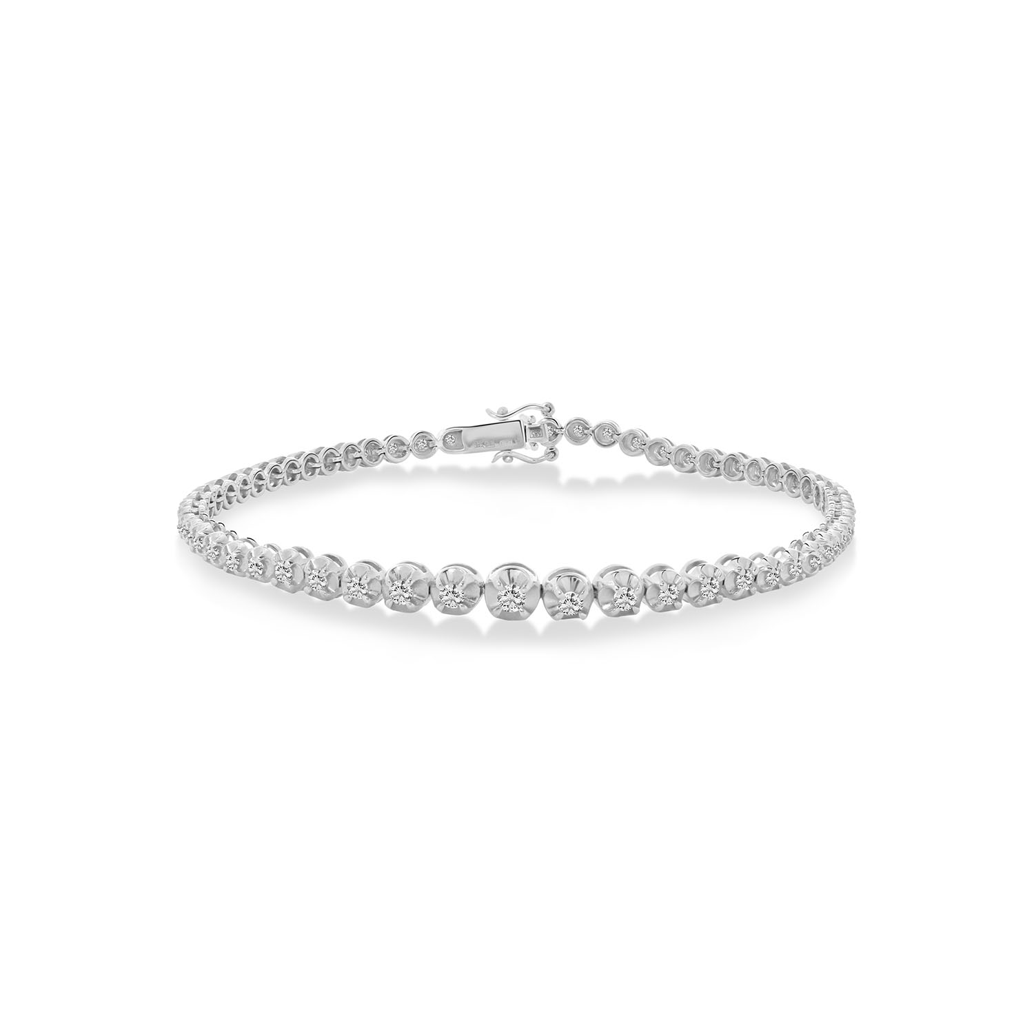 Witgouden tennisarmband diamanten B137-B01-34951-W