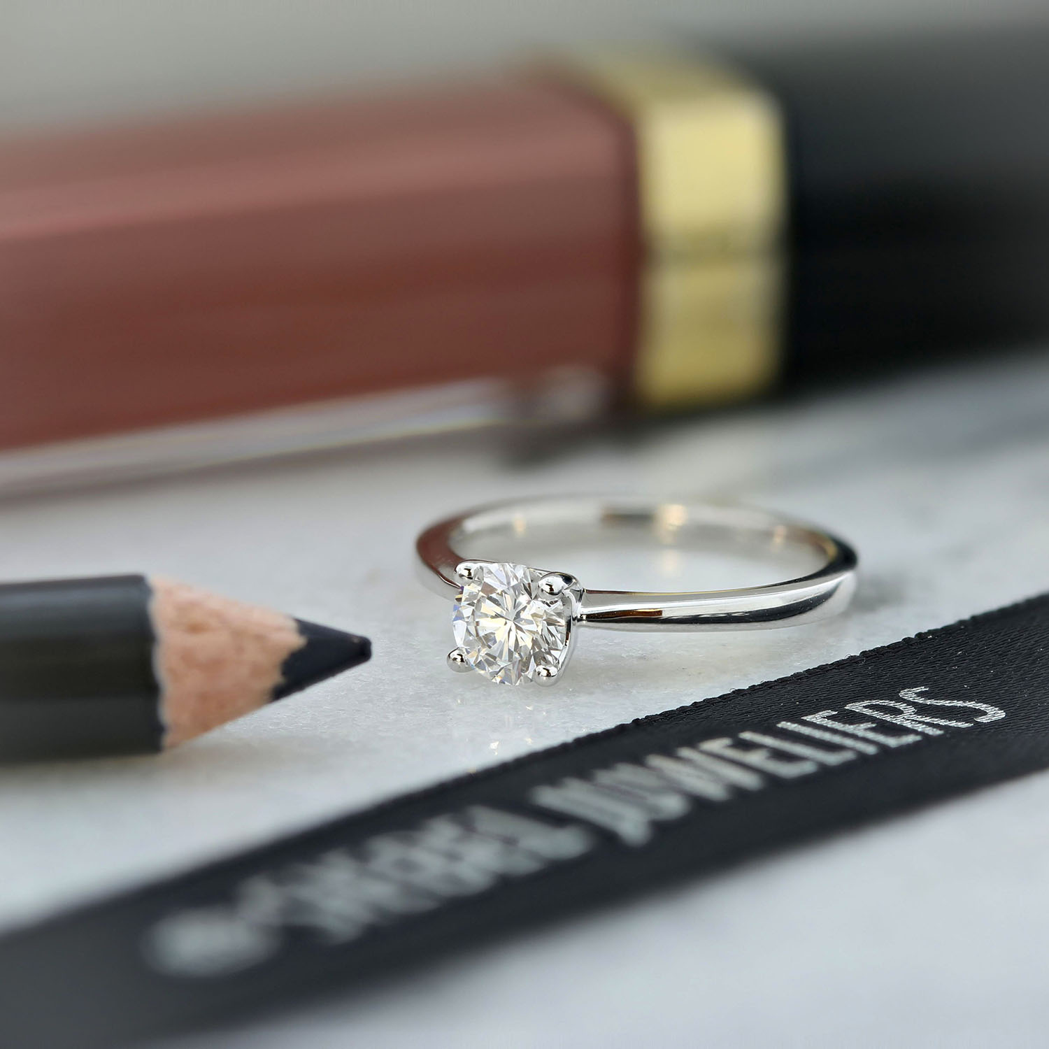 Witgouden solitaire ring met lab grown diamant R159-R23MK0006-LG-060-W