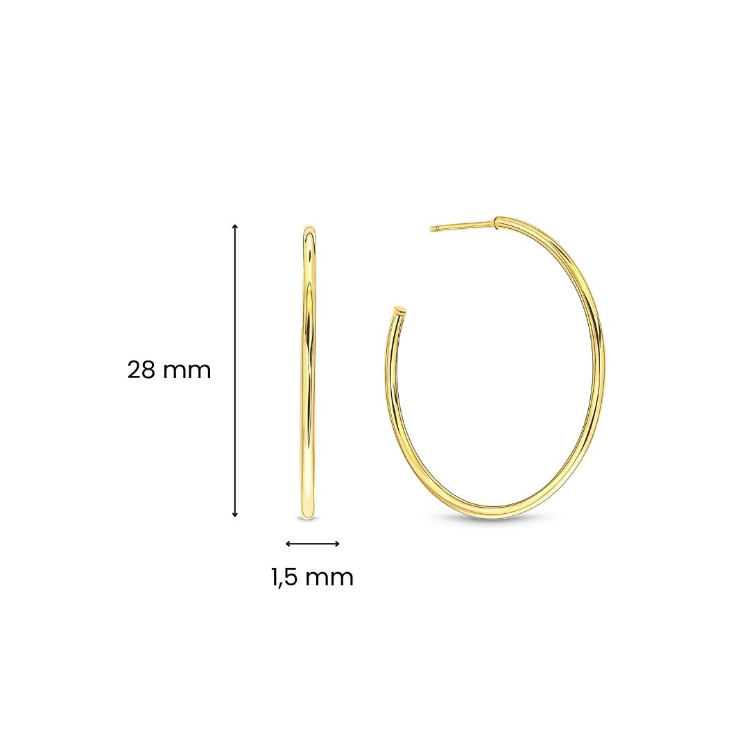 Geelgouden oorringen E122-X3TE11523-Y